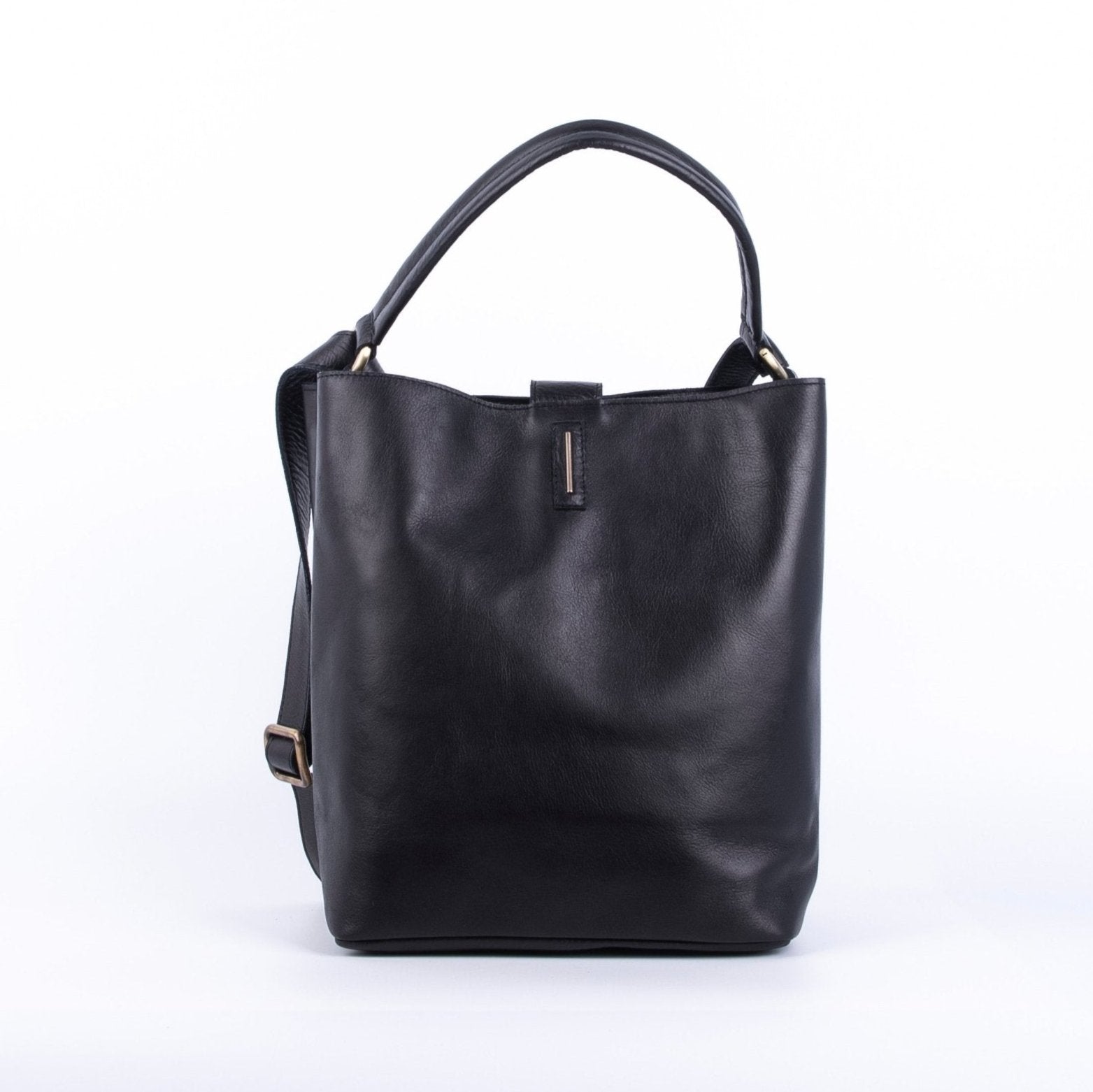 Minsk mousse nera - borsa a spalla e tracolla in pelle morbida nera - Marta Ray