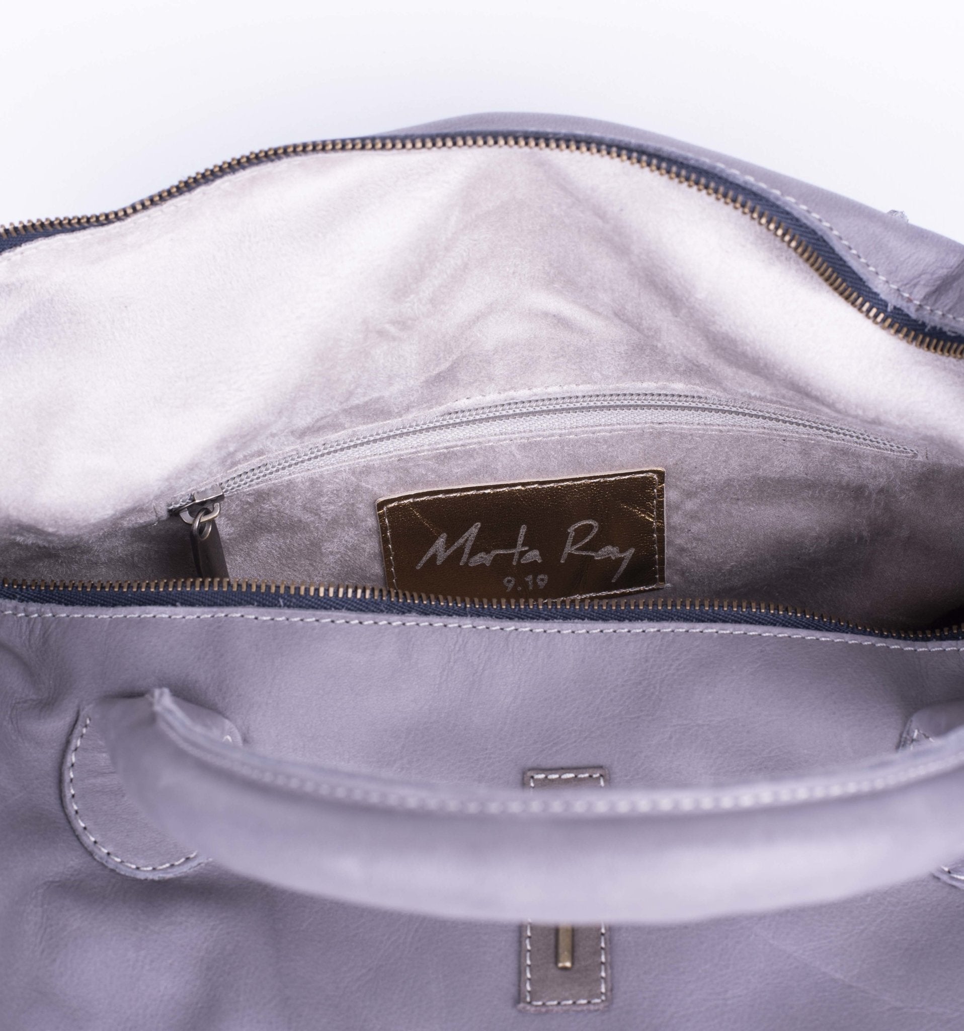 Miriam mousse frozen - borsa in pelle grigia - Marta Ray