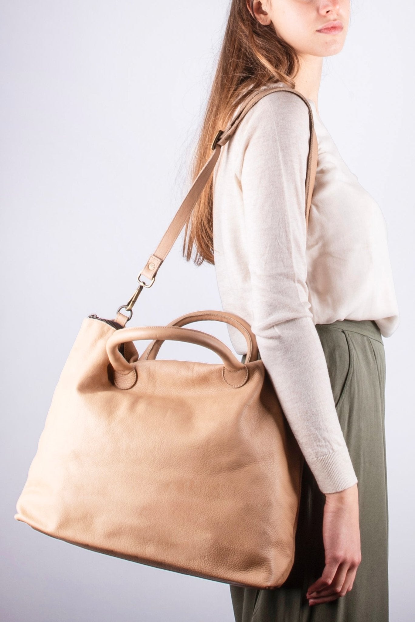 Miriam mousse frozen - borsa in pelle grigia - Marta Ray