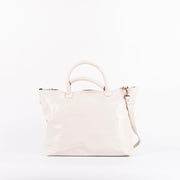 Miriam vernice+mousse greige - borsa in pelle bianca - Marta Ray