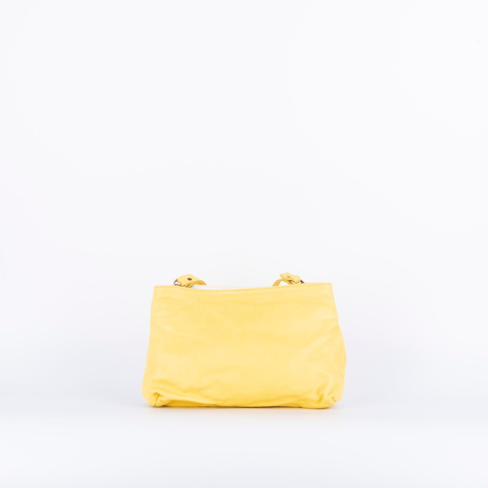 Mizuki mousse bicolor cedro/gesso - borsa a tracolla in pelle gialla - Marta Ray