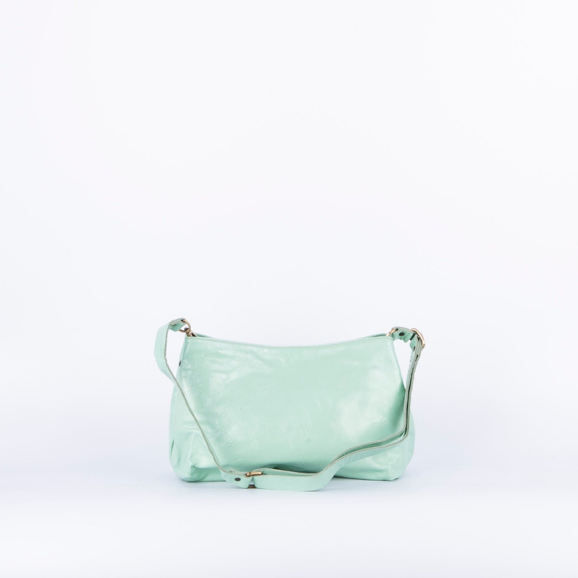 Mizuki naplak verde acqua - borsa a tracolla in vernice verde - Marta Ray