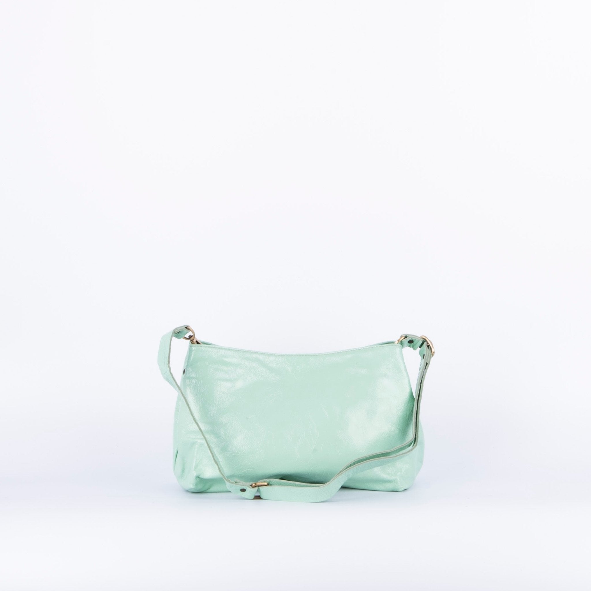 Mizuki naplak verde acqua - borsa a tracolla in vernice verde - Marta Ray