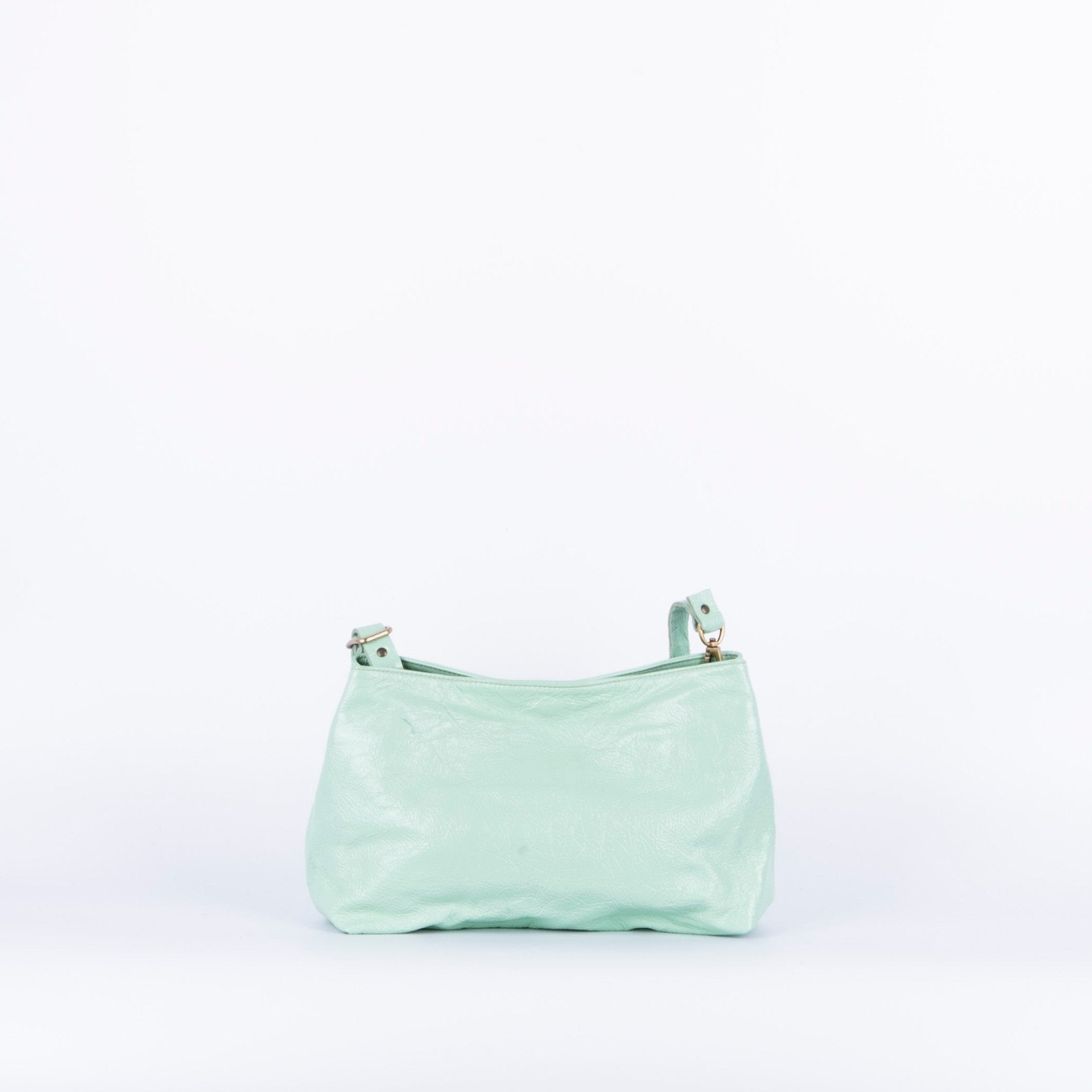 Mizuki naplak verde acqua - borsa a tracolla in vernice verde - Marta Ray
