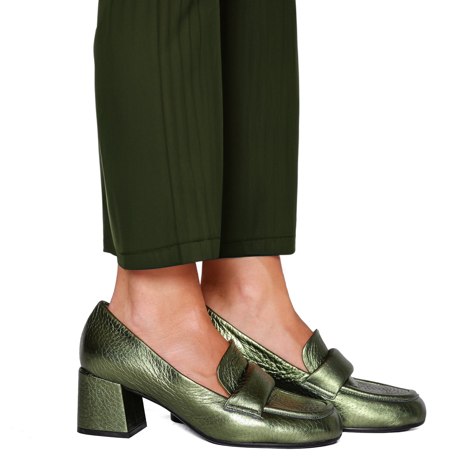 Mocassino Roz laminato verde - Marta Ray