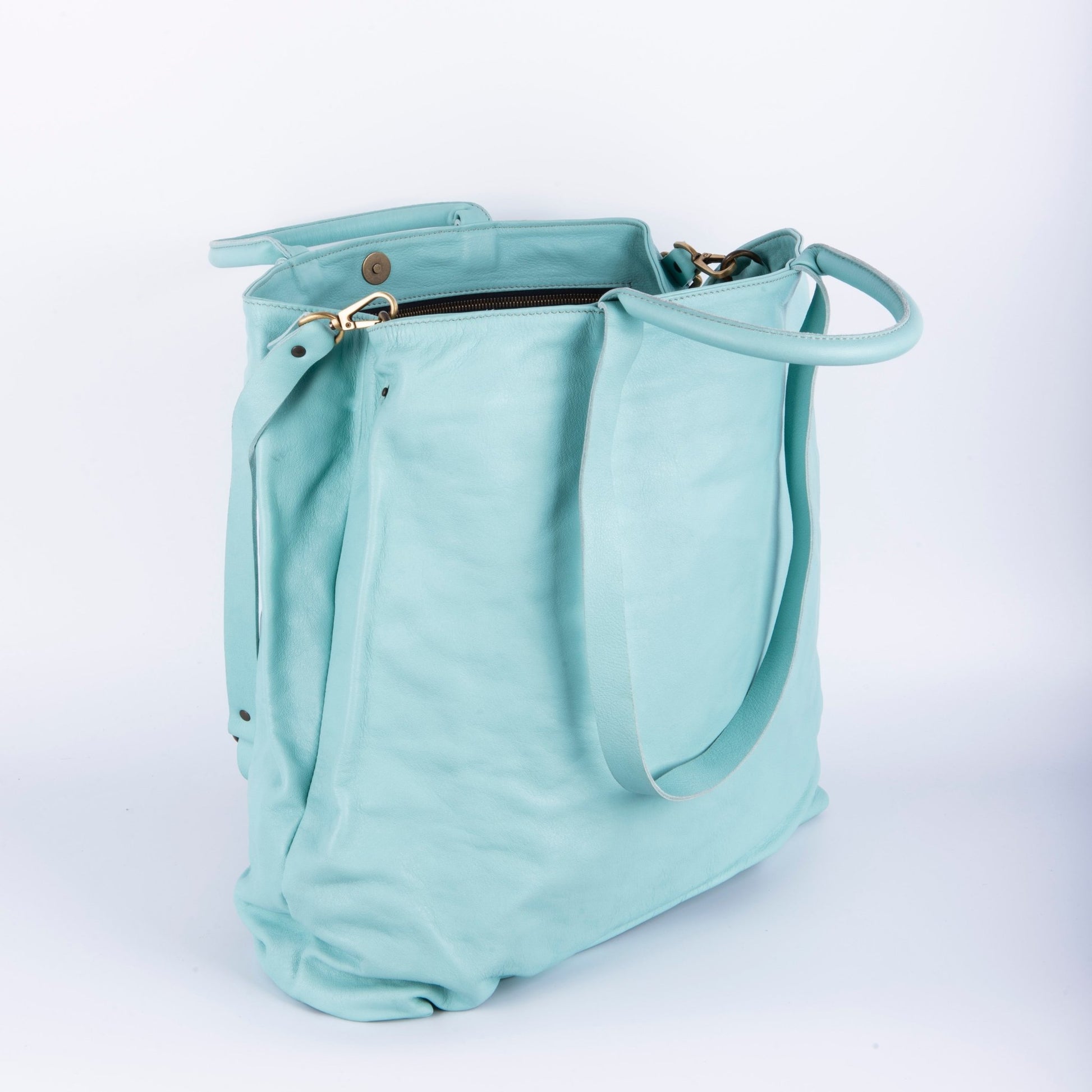 Momoko mousse acqua - borsa grande in pelle verde - Marta Ray