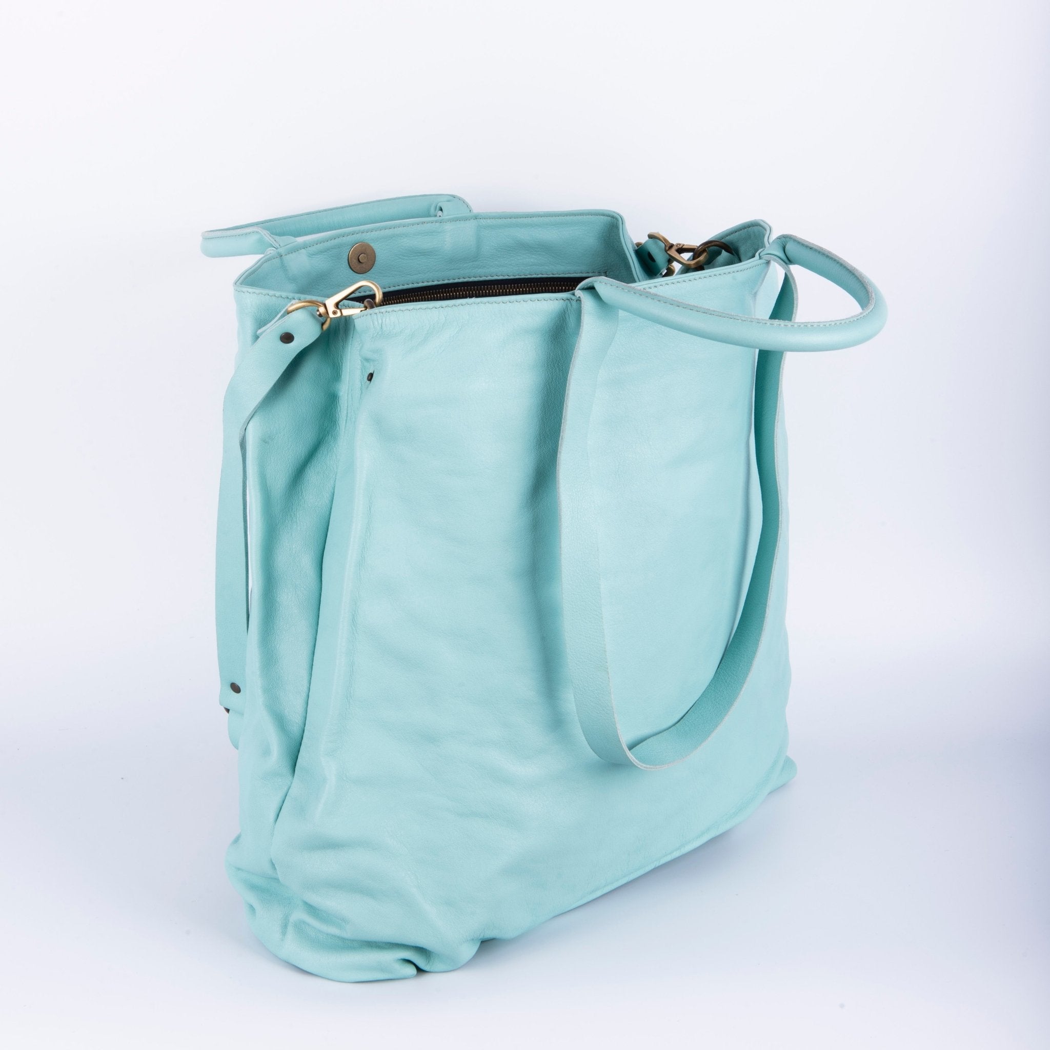 Momoko mousse acqua - borsa grande in pelle verde - Marta Ray