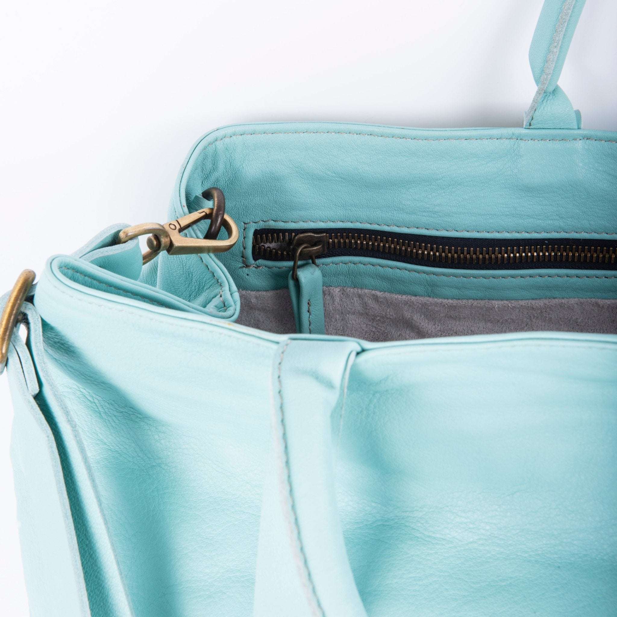 Momoko mousse acqua - borsa grande in pelle verde - Marta Ray
