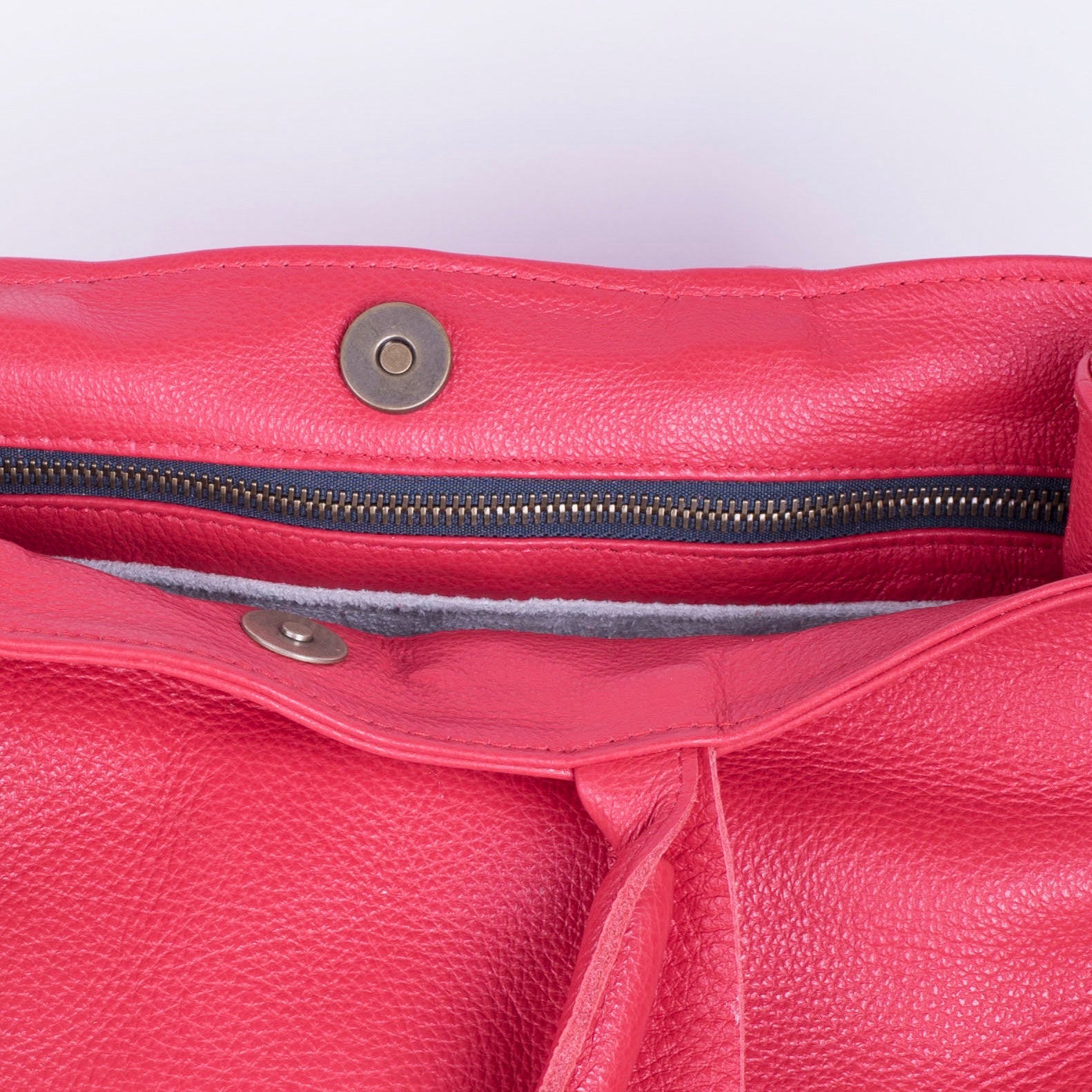 Momoko new york lollipop - borsa a spalla grande in pelle morbida rossa - Marta Ray