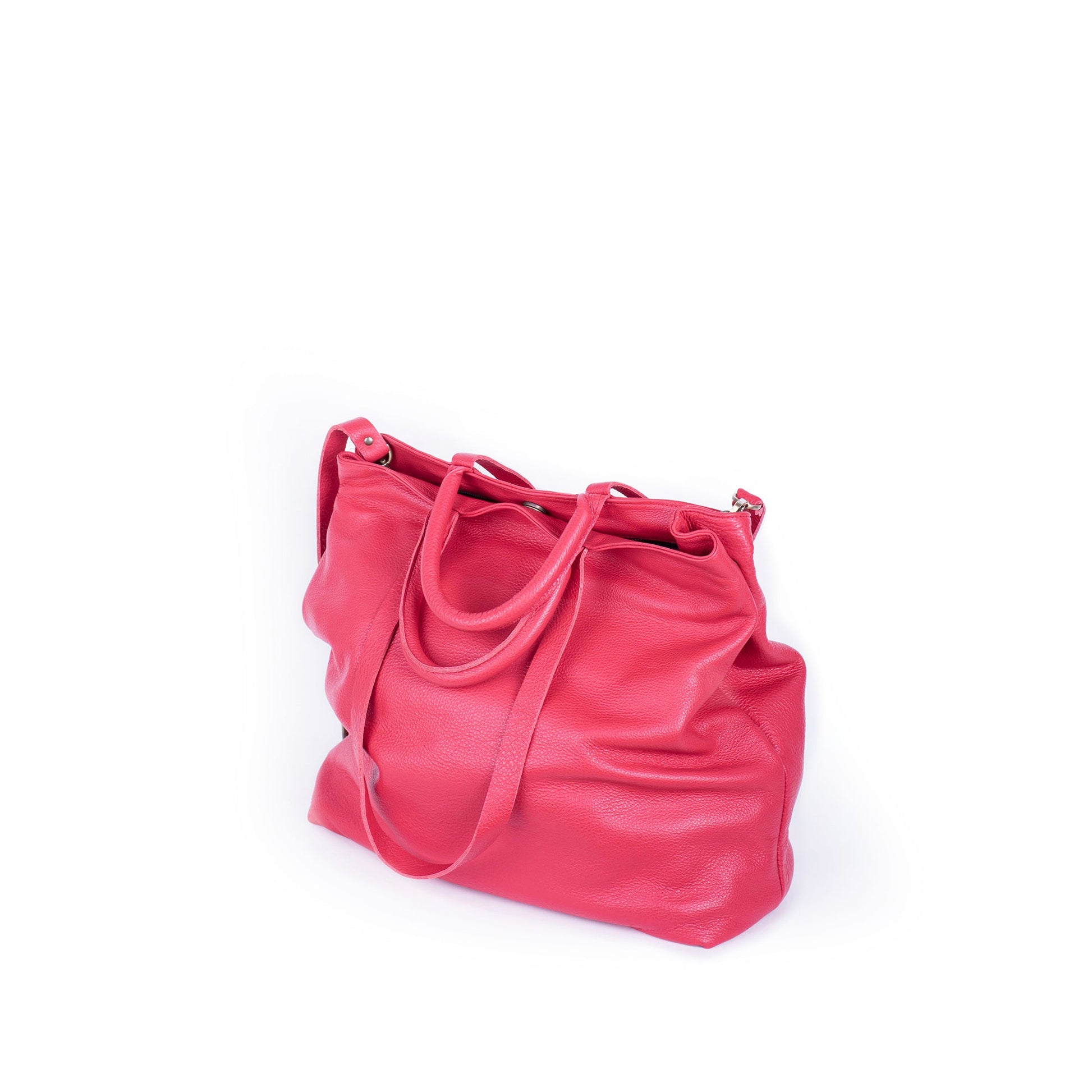 Momoko new york lollipop - borsa a spalla grande in pelle morbida rossa - Marta Ray