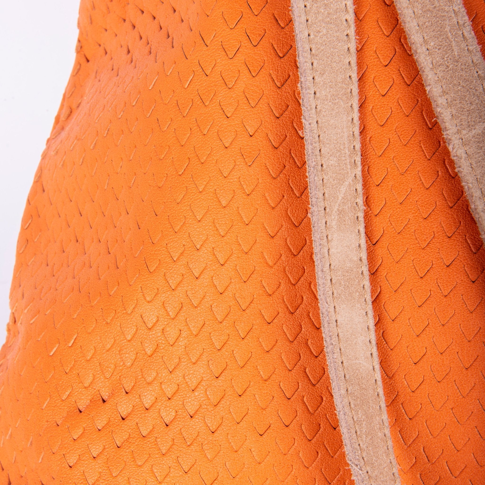 Monya squametta arancio cuoio - shopper in pelle arancione - Marta Ray