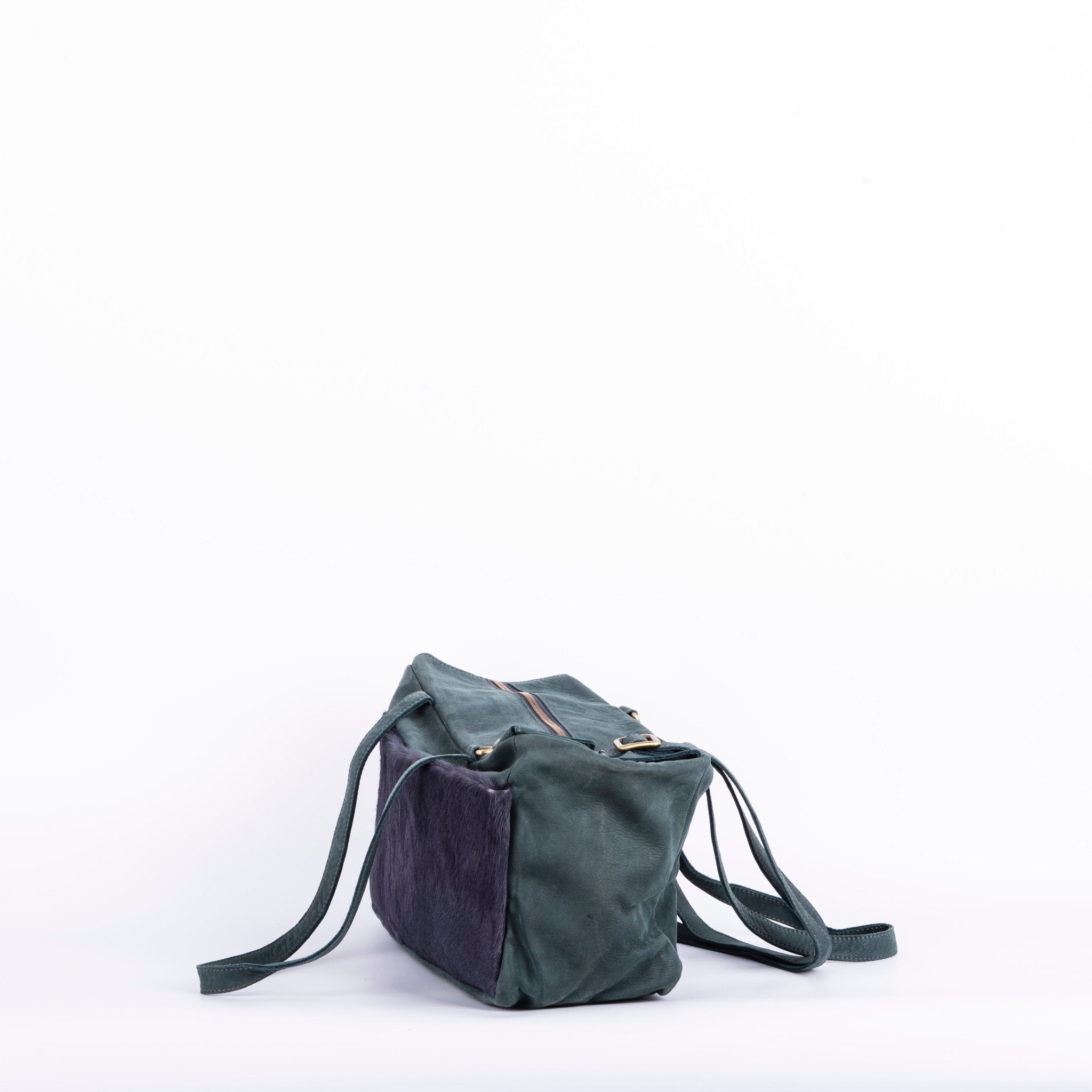 New Adele mousse/cavallino ottanio/fumo - borsa a tracolla in pelle verde - Marta Ray