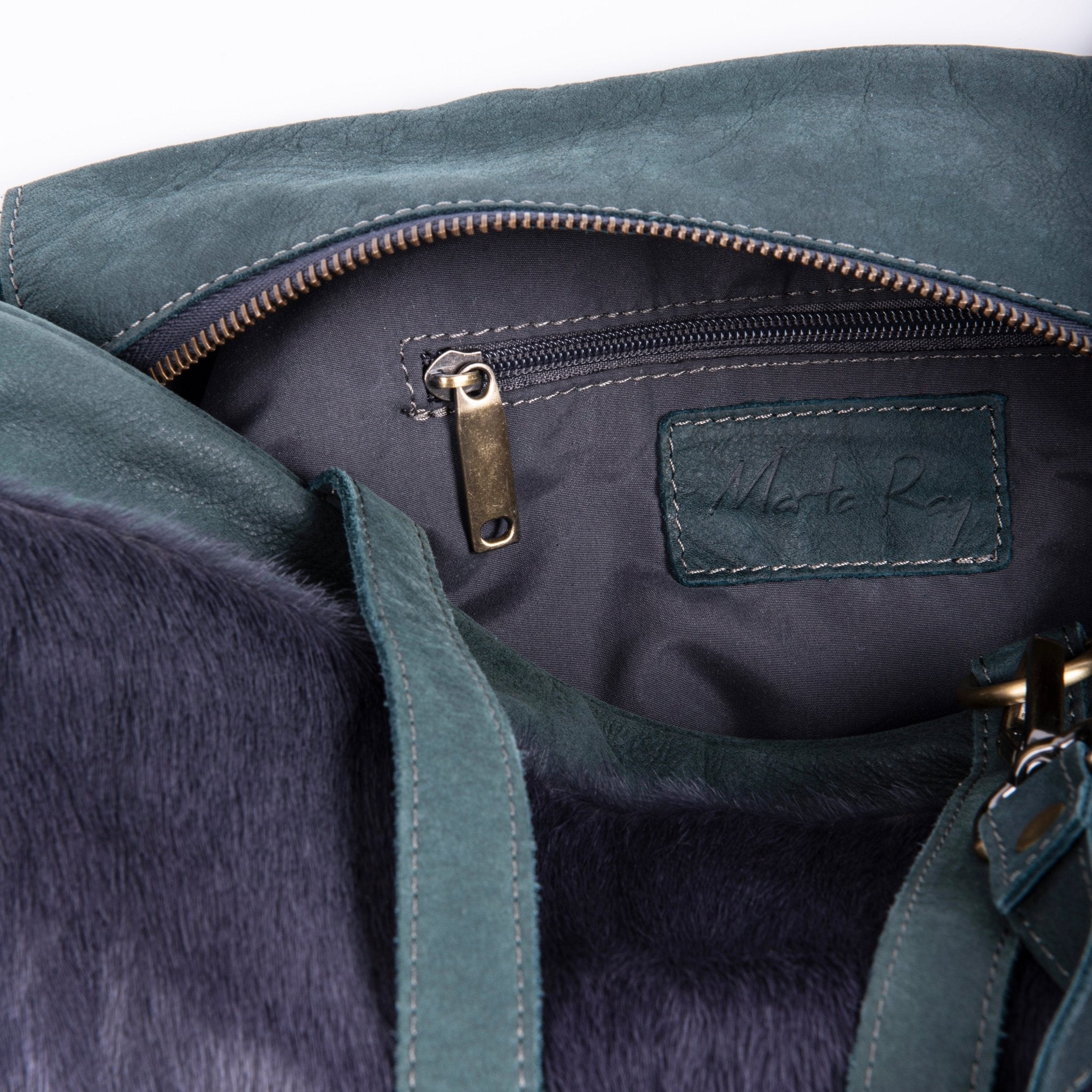 New Adele mousse/cavallino ottanio/fumo - borsa a tracolla in pelle verde - Marta Ray