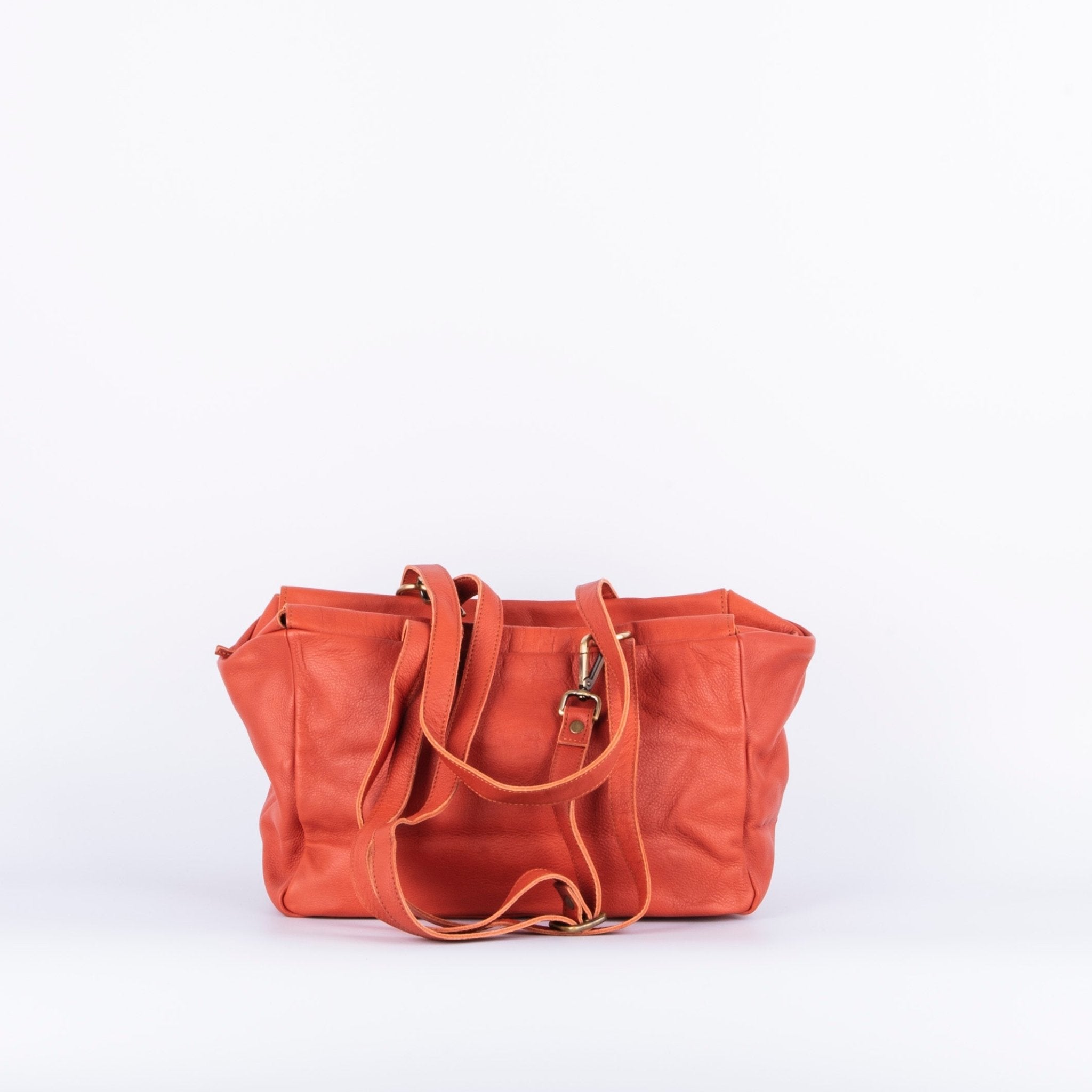 New Adele mousse/cavallino zucca/moro - borsa a tracolla in pelle arancione - Marta Ray