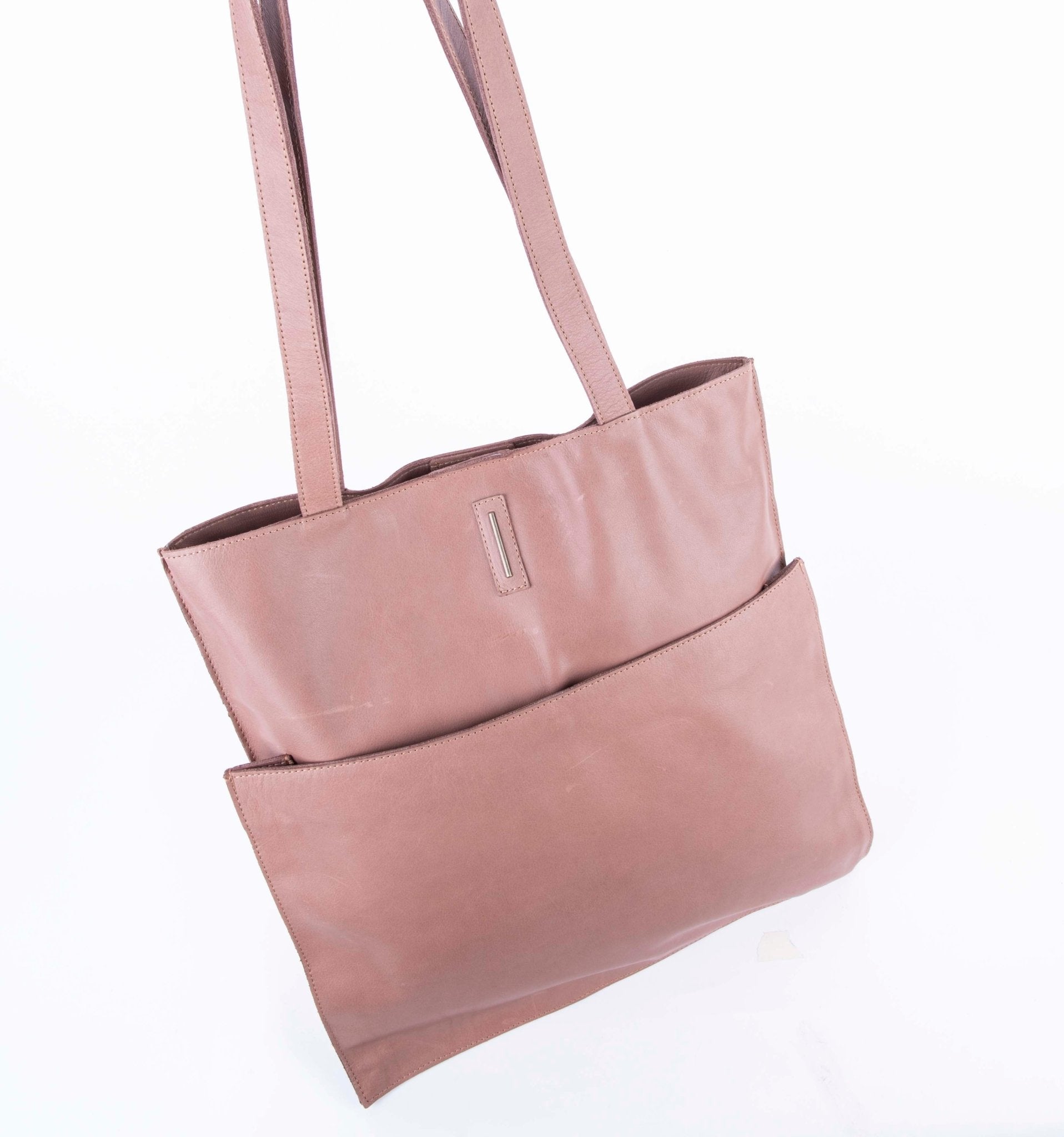 New shopper mousse cammeo - borsa shopping in pelle rosa - Marta Ray