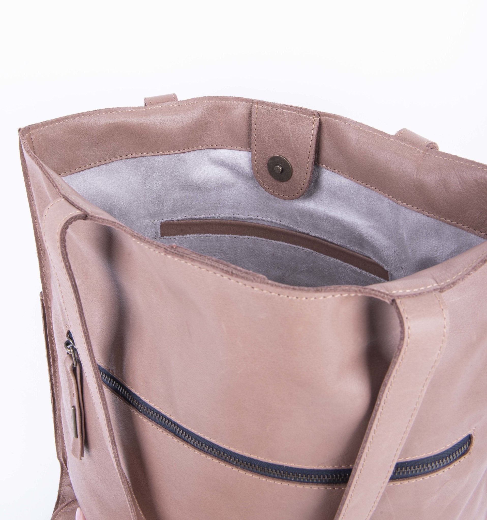 New shopper mousse cammeo - borsa shopping in pelle rosa - Marta Ray