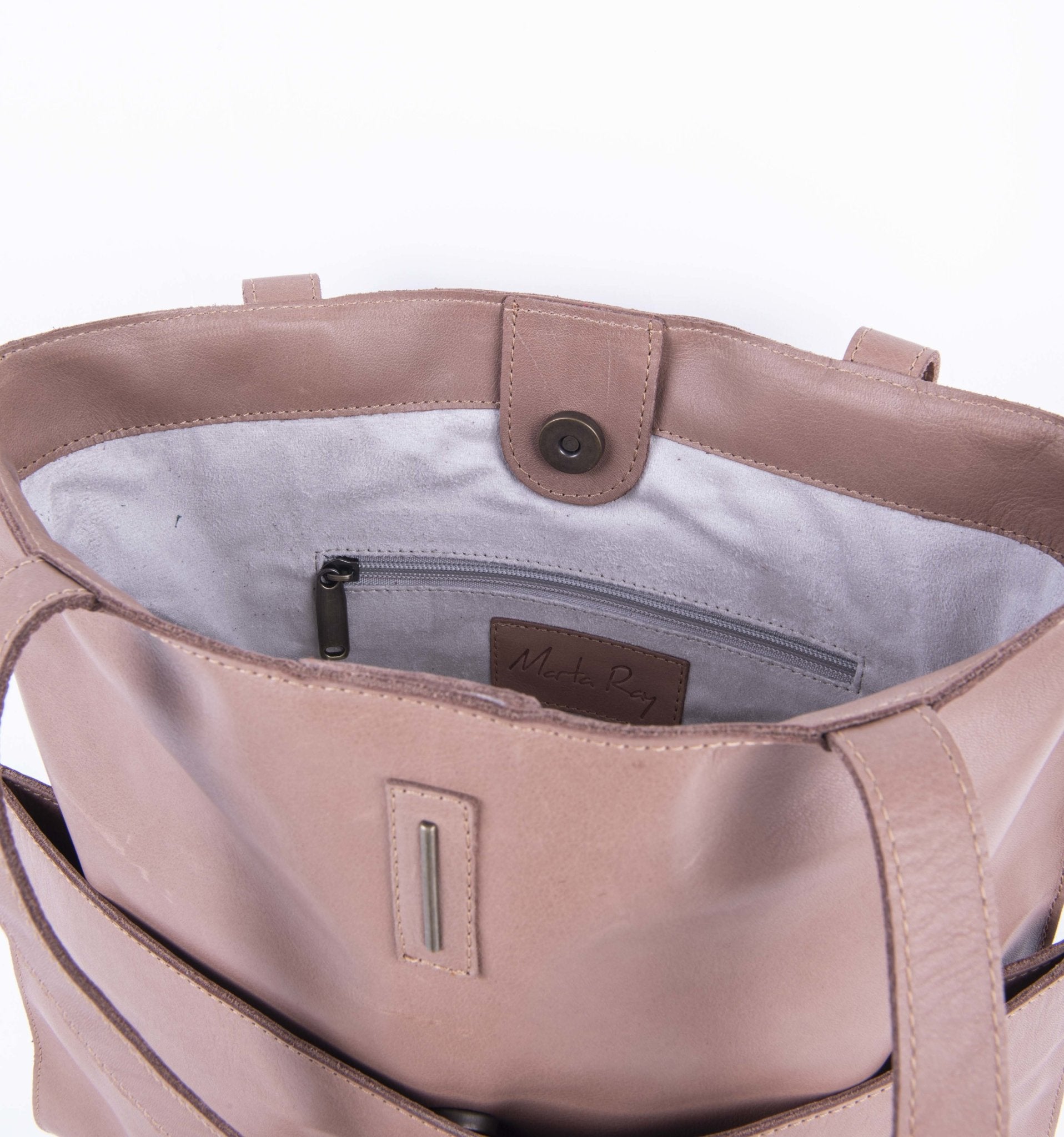 New shopper mousse cammeo - borsa shopping in pelle rosa - Marta Ray