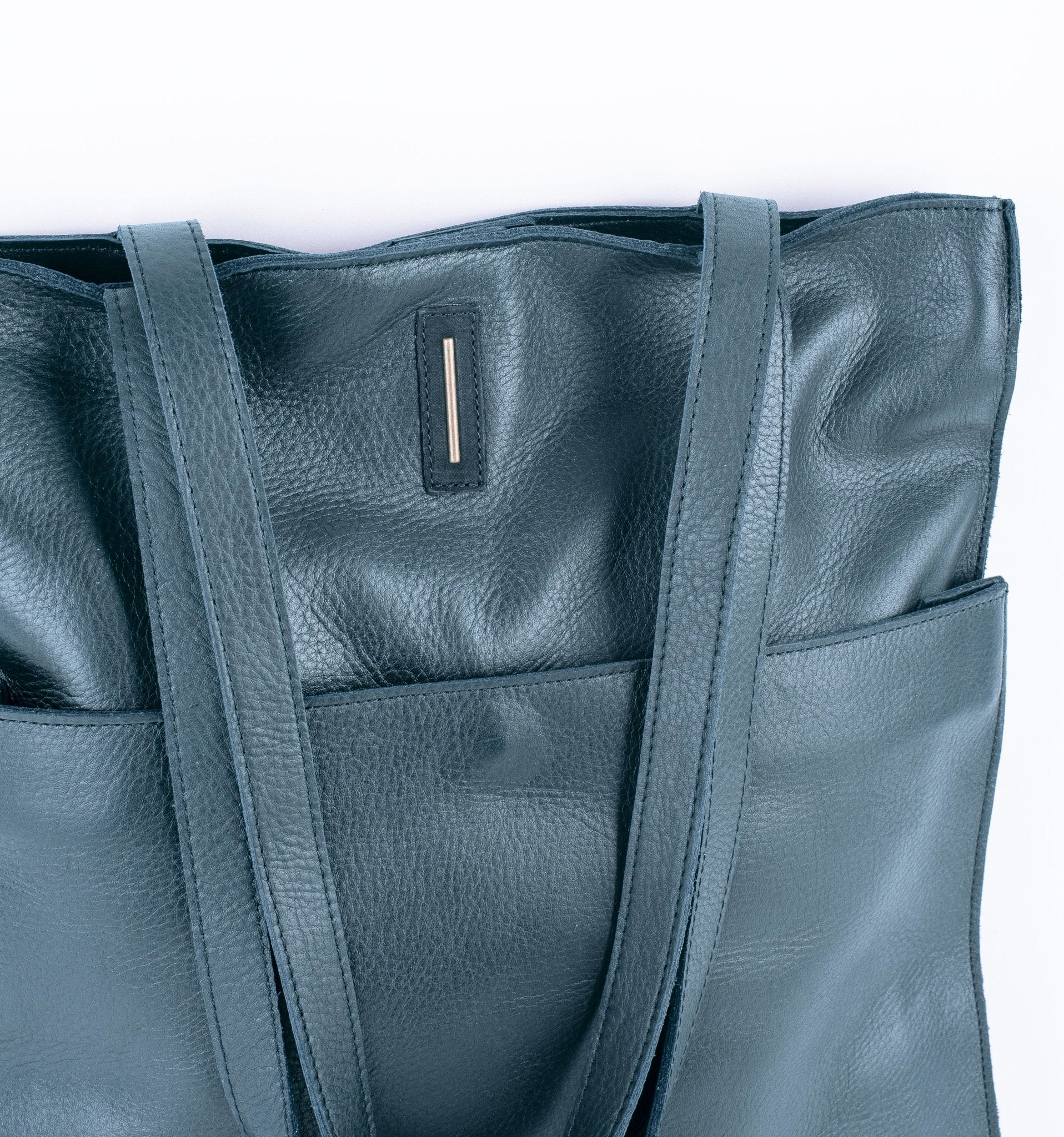 New shopper mousse cardo marino - borsa shopping in pelle verde - Marta Ray