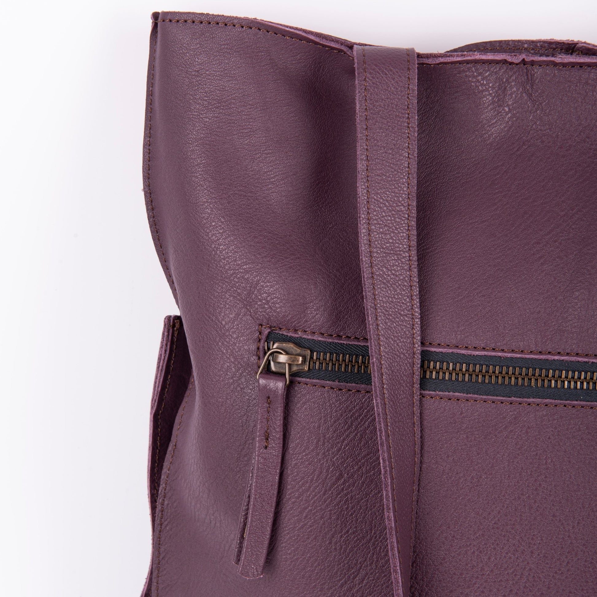 New shopper mousse viola - shopper in pelle viola - Marta Ray