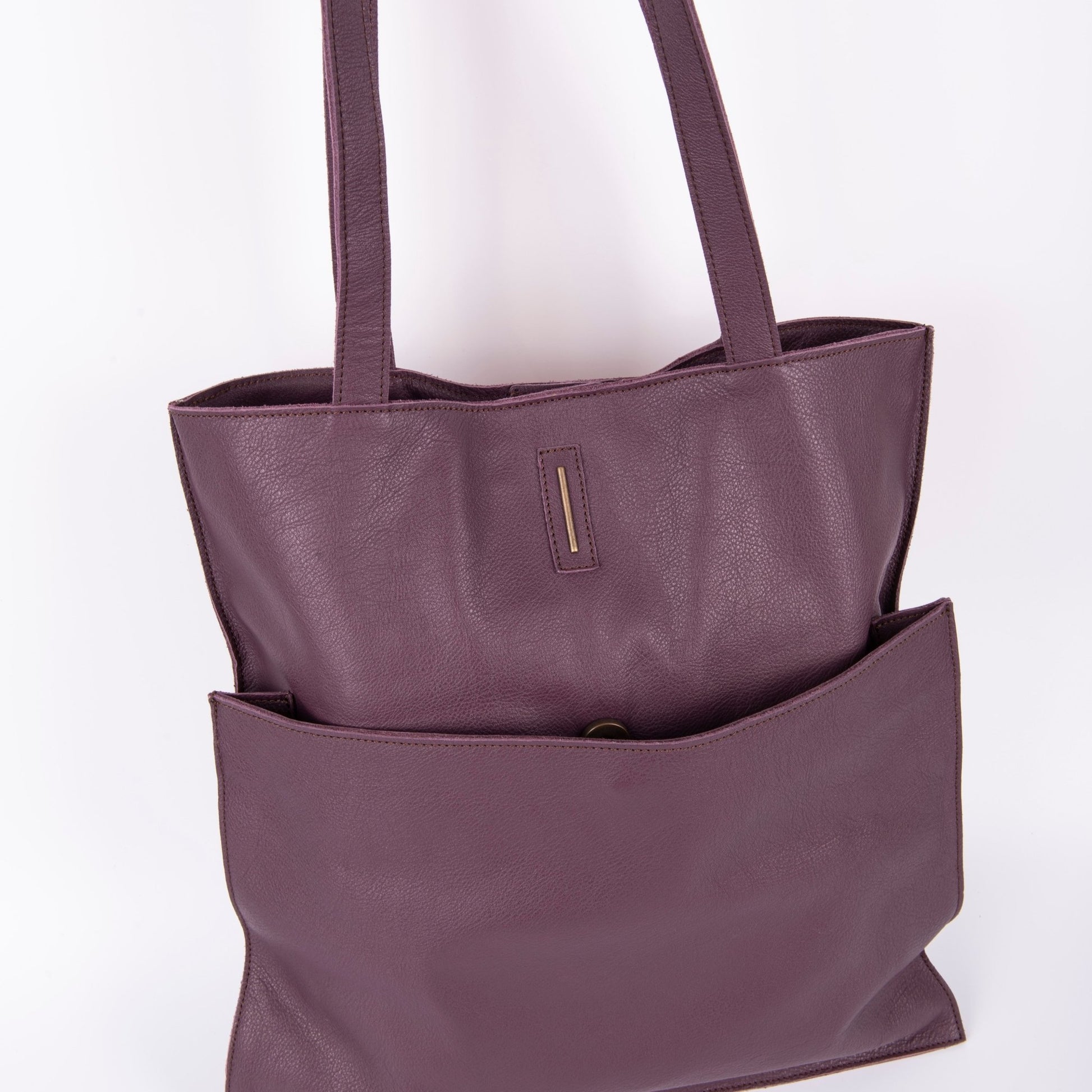 New shopper mousse viola - shopper in pelle viola - Marta Ray