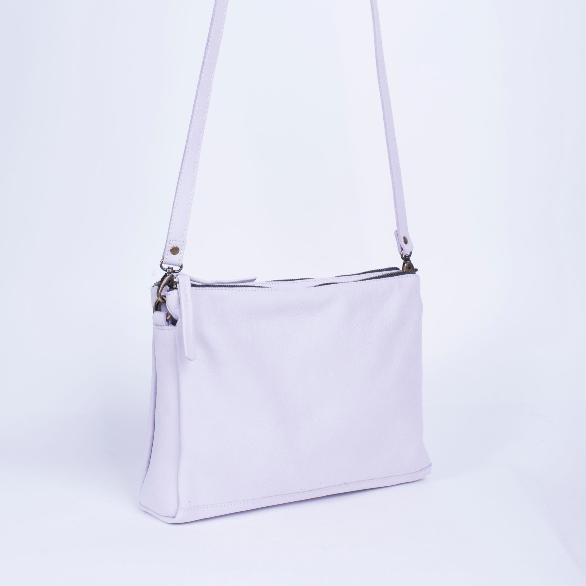 Nieves long beach provenza - piattina a tracolla piccola in pelle bianca - Marta Ray