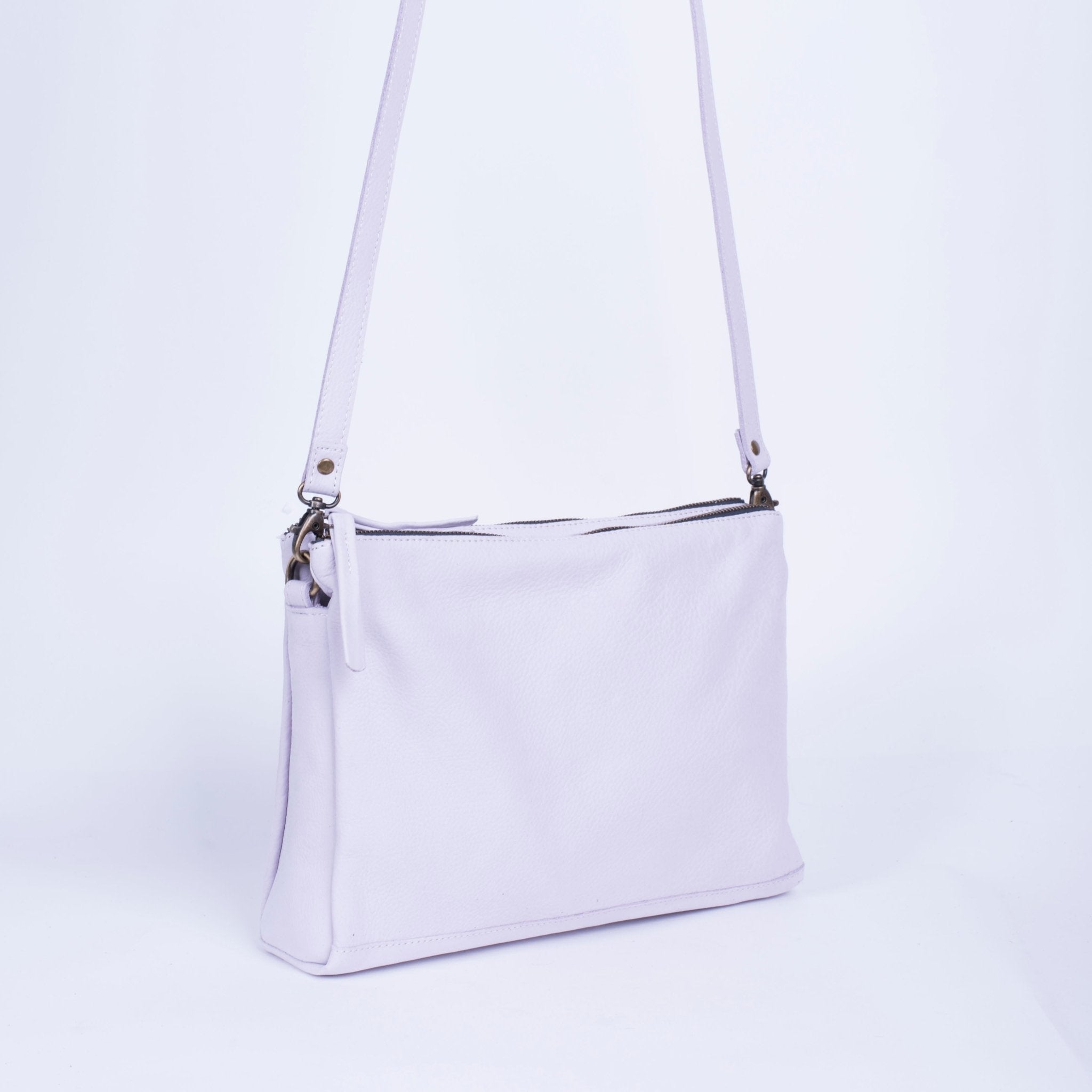 Nieves long beach provenza - piattina a tracolla piccola in pelle bianca - Marta Ray
