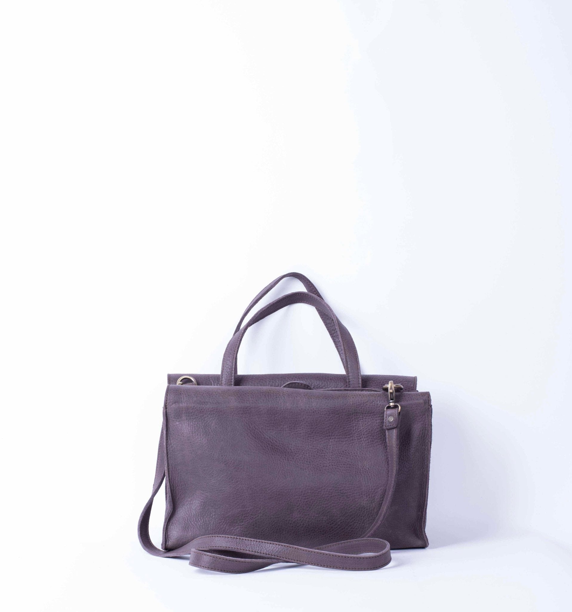 Olimpia spider+ long beach testa di moro - borsa a tracolla in pelle marrone - Marta Ray