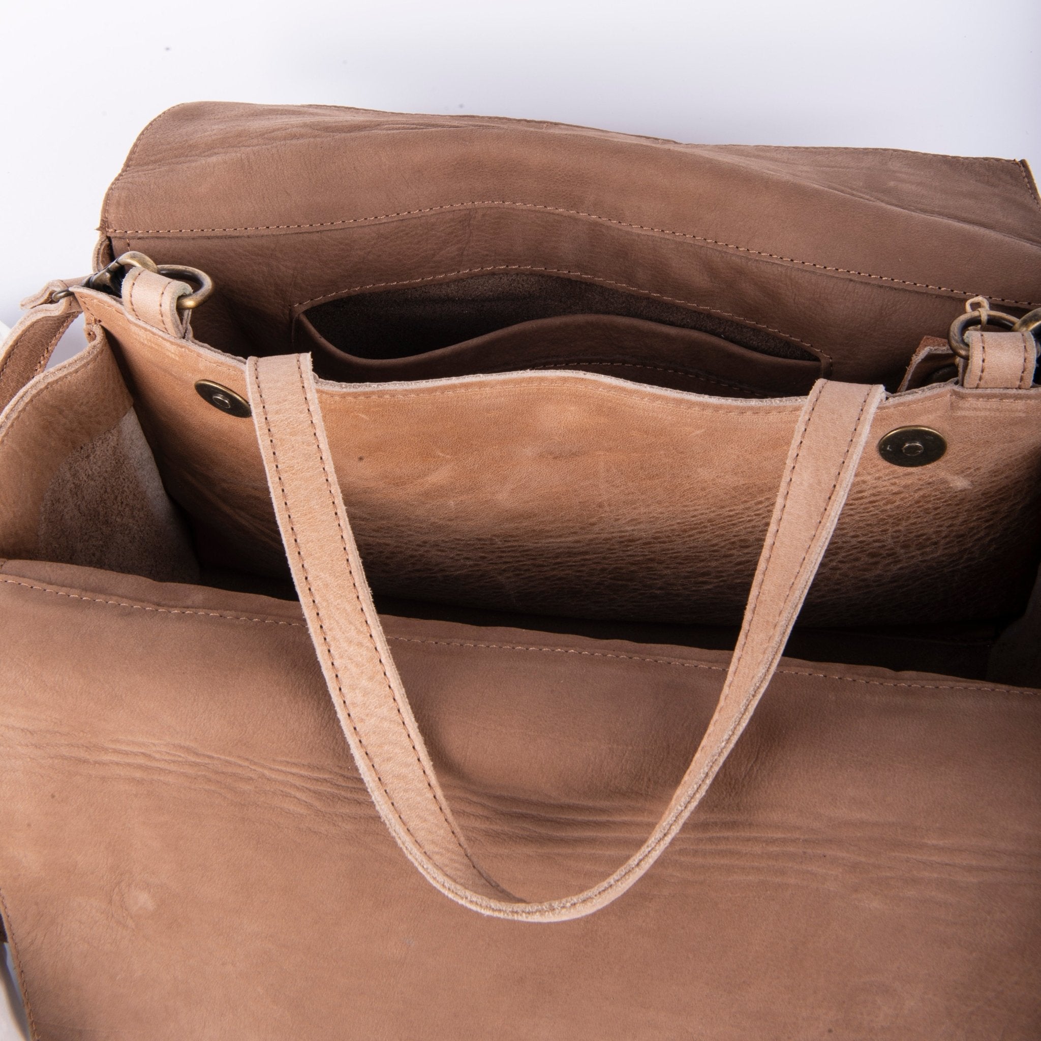 Olimpia spider noce - borsa a tracolla in pelle beige - Marta Ray