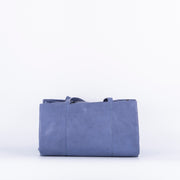 Ona bicolor crepuscolo - borsa a spalla grande in pelle morbida blu - Marta Ray