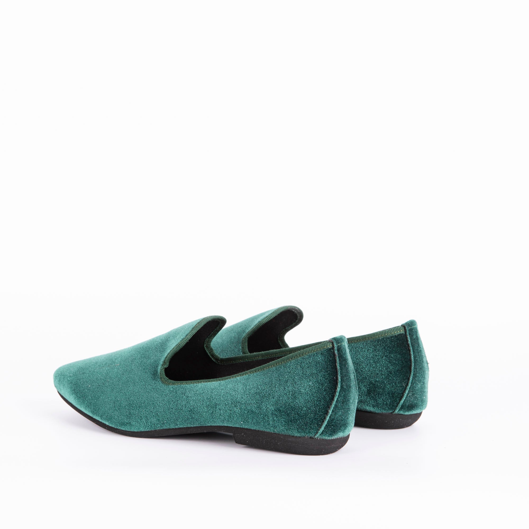 Pantofola velluto verde - Marta Ray