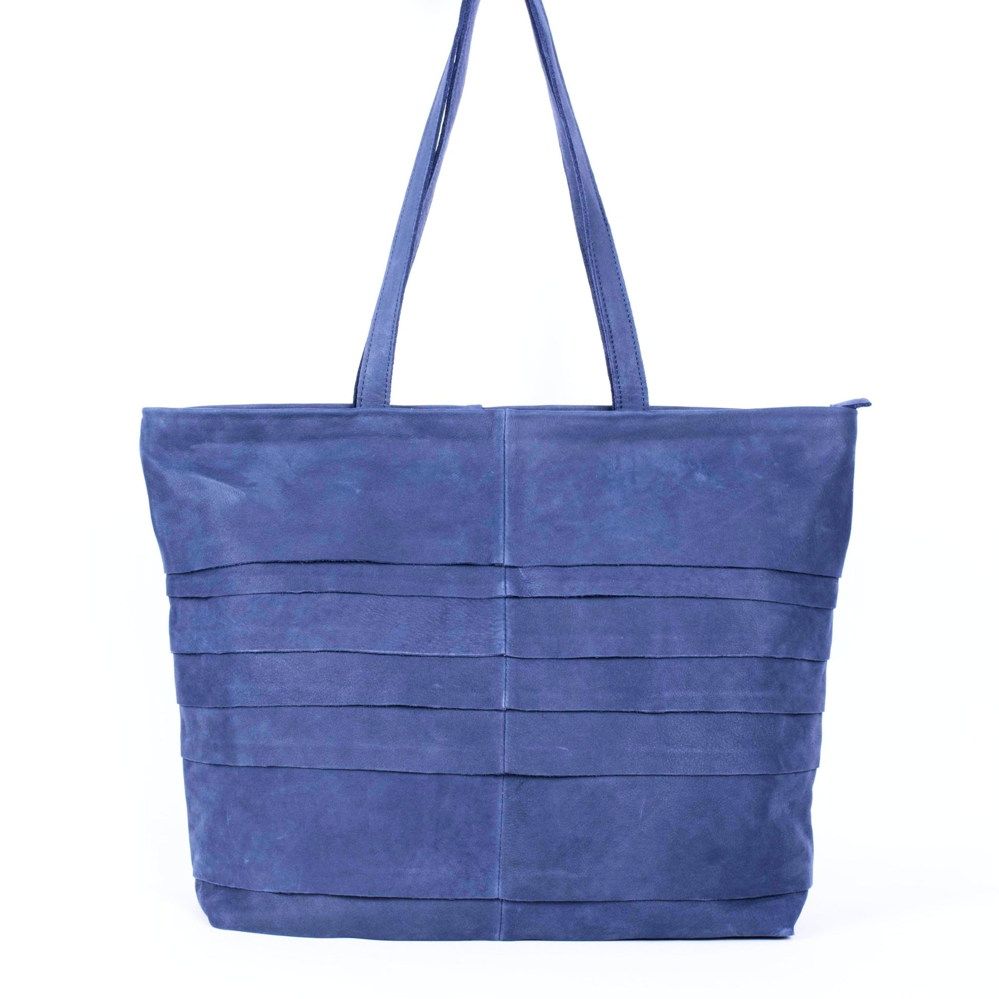 Pepita long beach navy - borsa shopping in pelle blu - Marta Ray