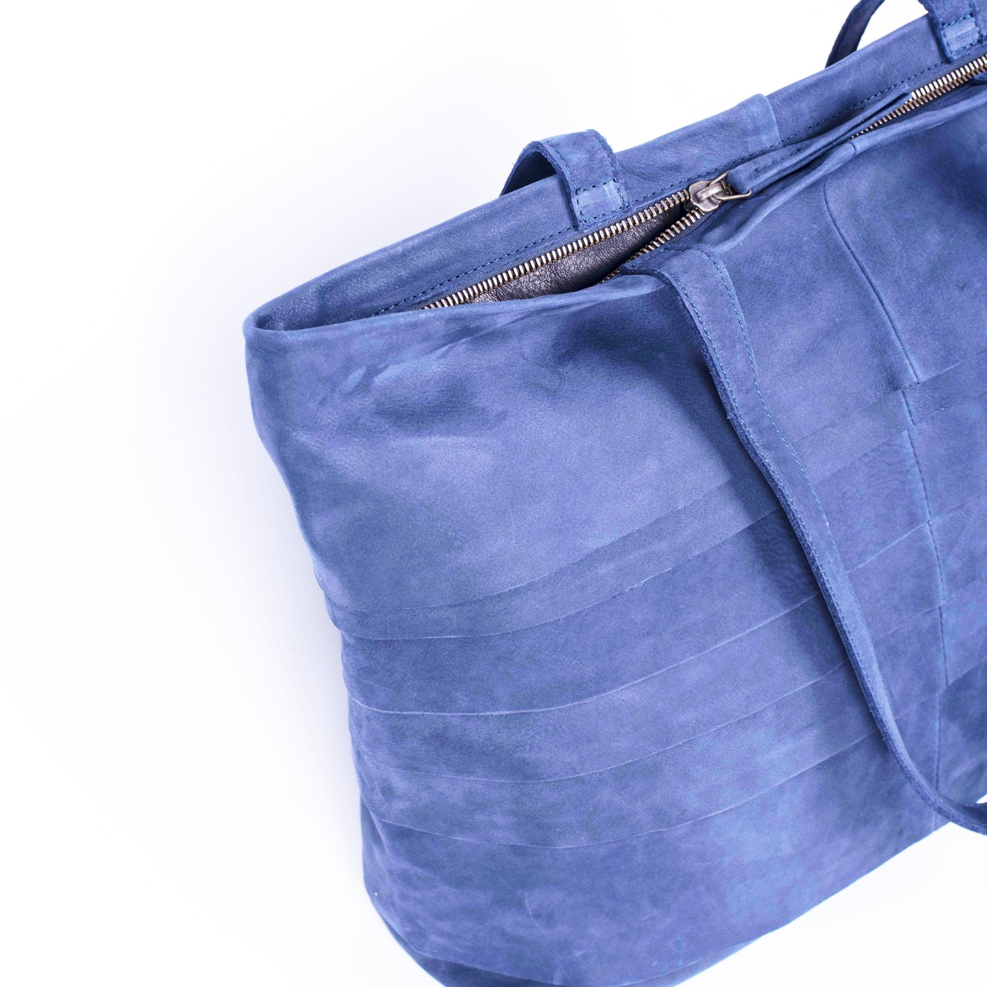 Pepita long beach navy - borsa shopping in pelle blu - Marta Ray
