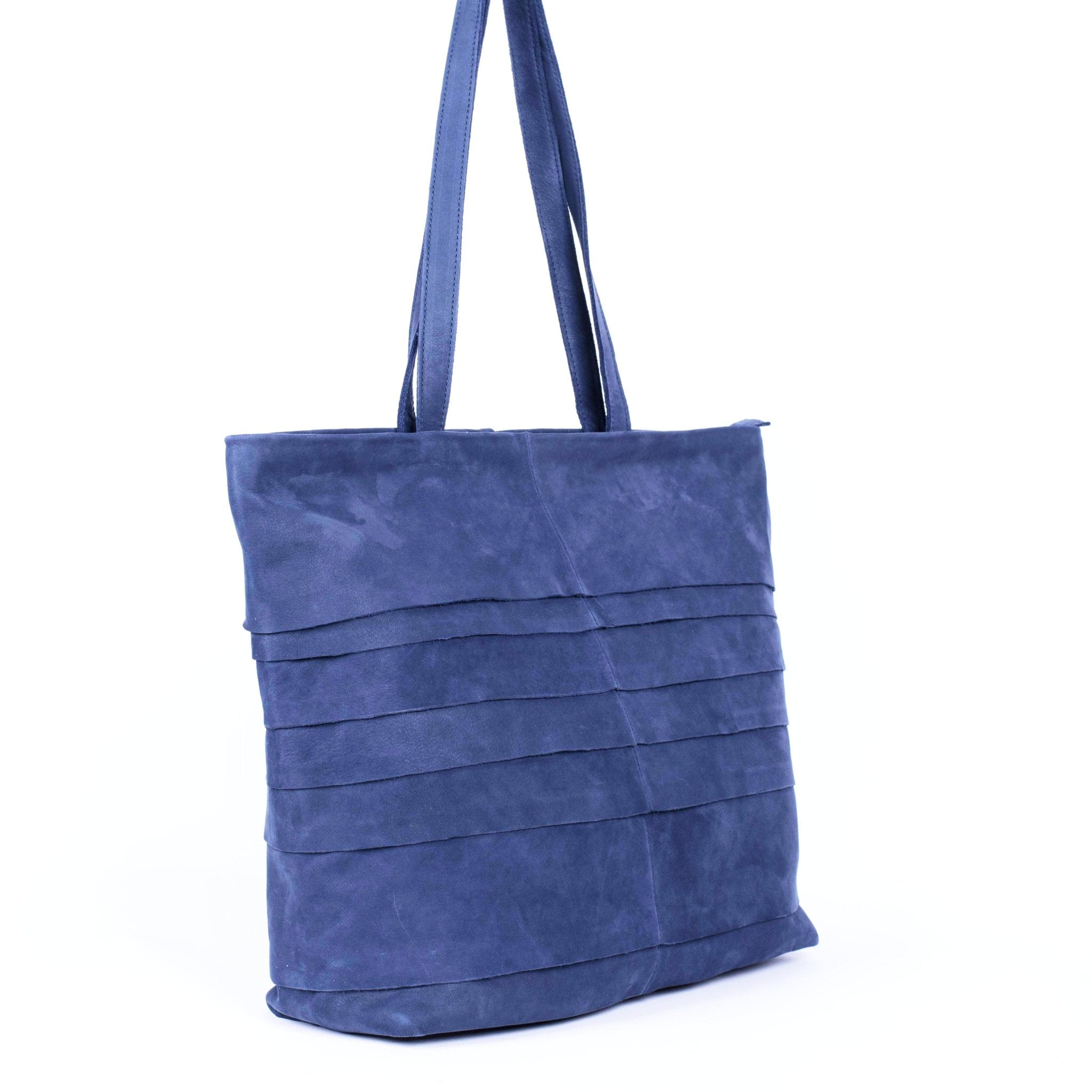 Pepita long beach navy - borsa shopping in pelle blu - Marta Ray