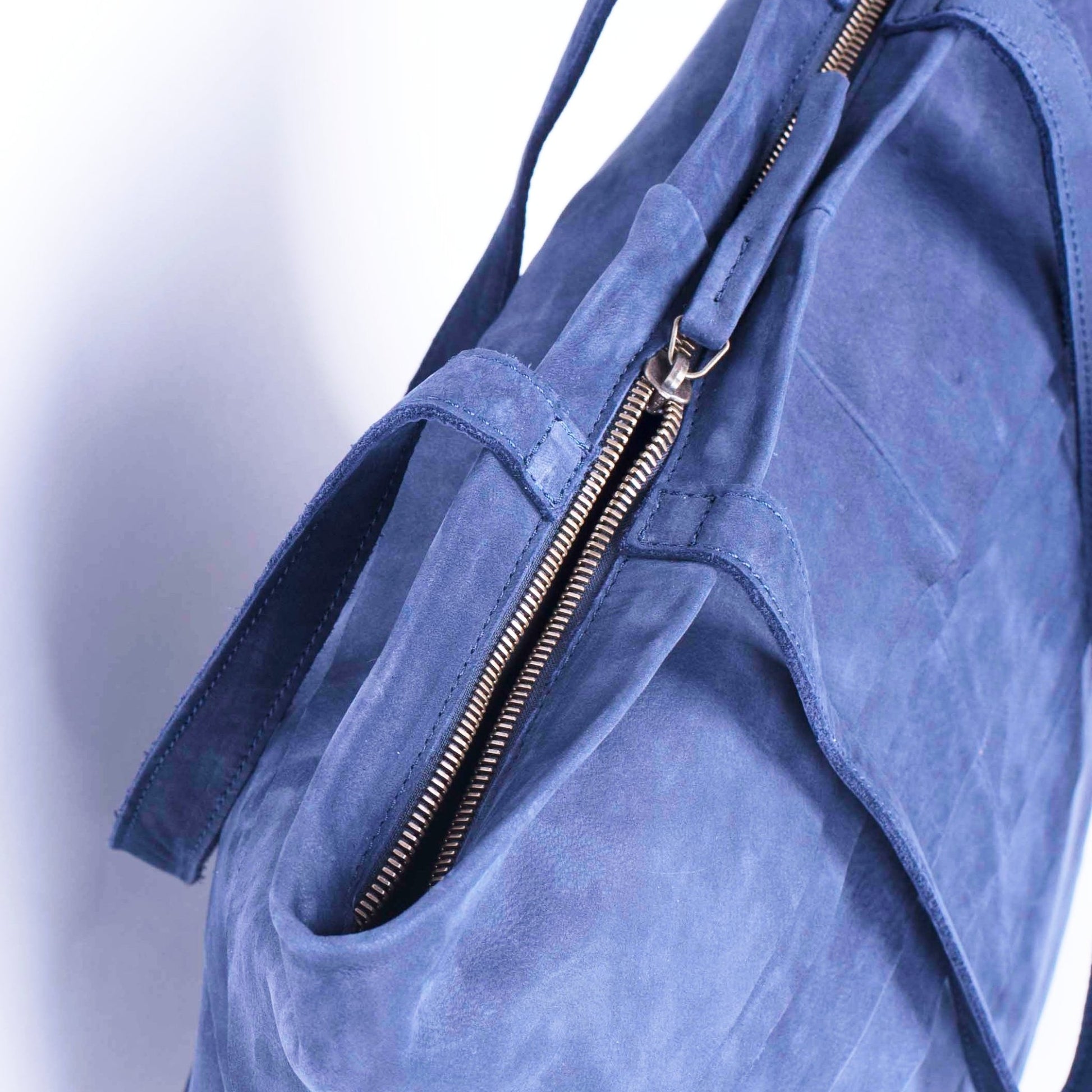 Pepita long beach navy - borsa shopping in pelle blu - Marta Ray
