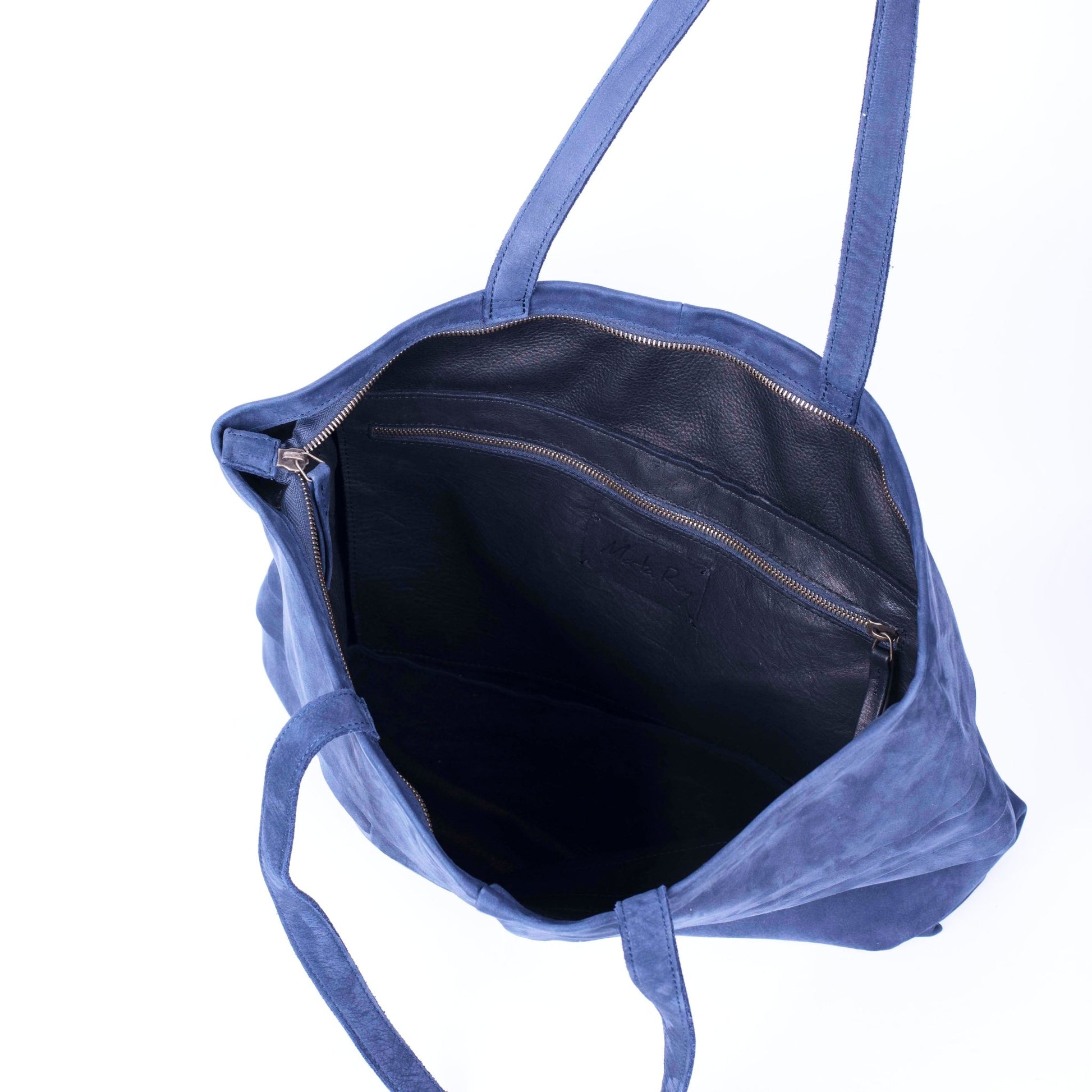 Pepita long beach navy - borsa shopping in pelle blu - Marta Ray