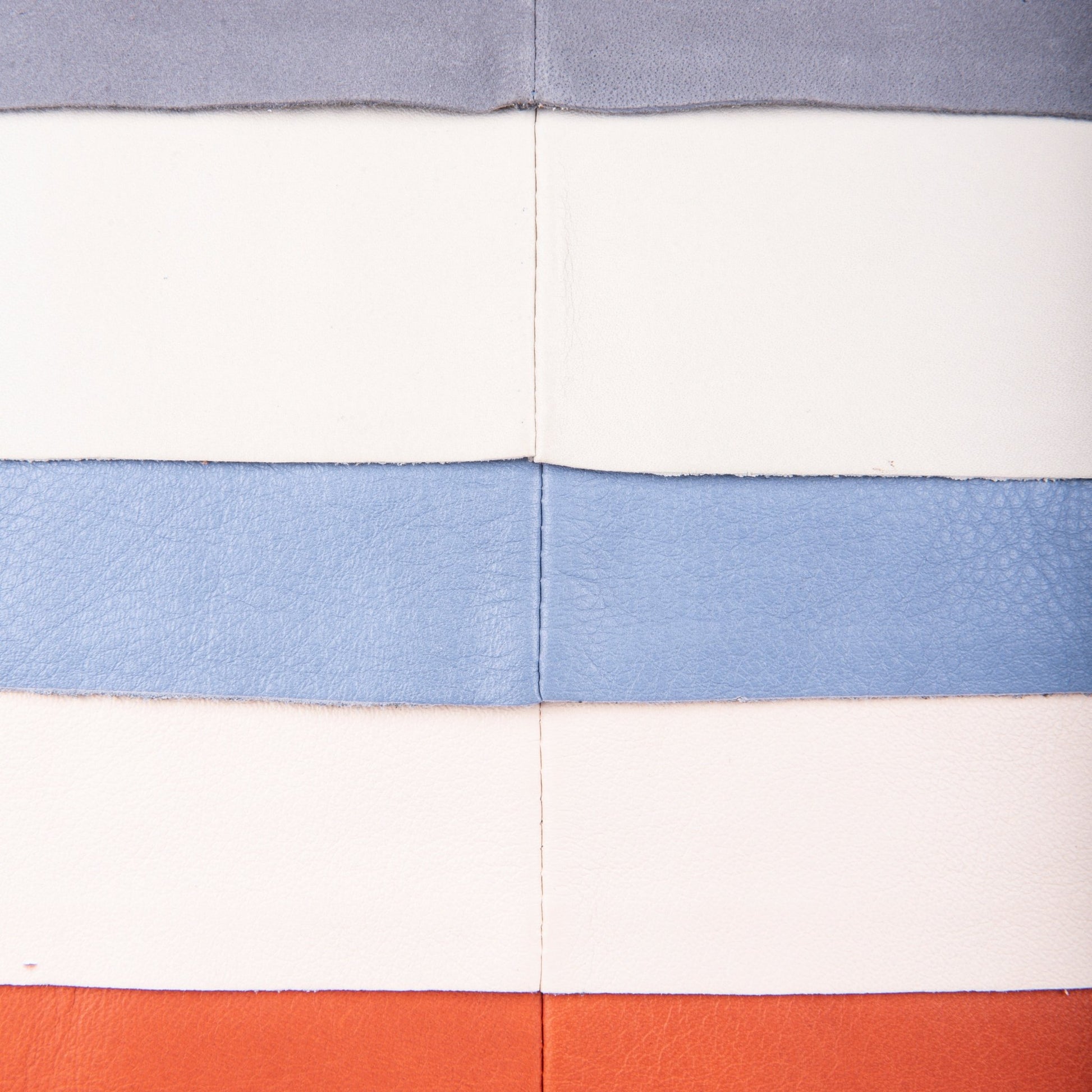 Pepita pantone mix 3 - borsa shopping in pelle bianca arancione - Marta Ray