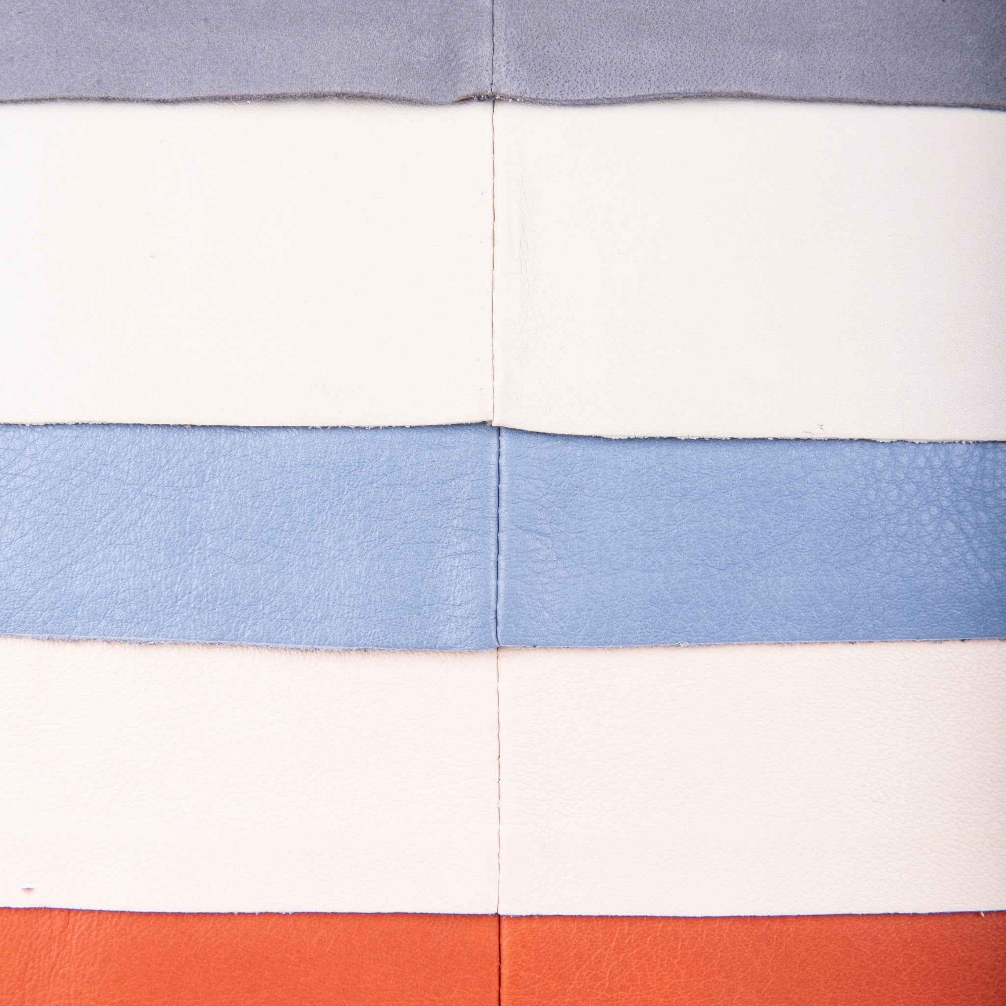 Pepita pantone mix 3 - borsa shopping in pelle bianca arancione - Marta Ray