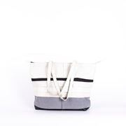 Pepita pantone mix 4 - borsa shopping in pelle bianca grigia - Marta Ray