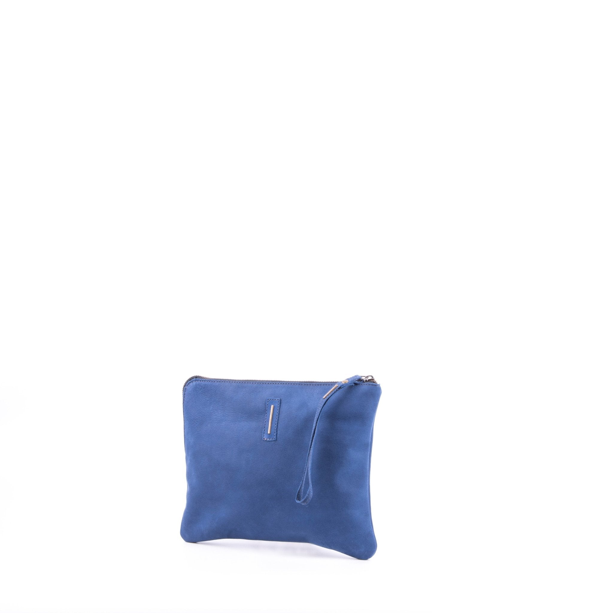 Pia Large long beach blu indemoniato - borsellino in pelle blu - Marta Ray