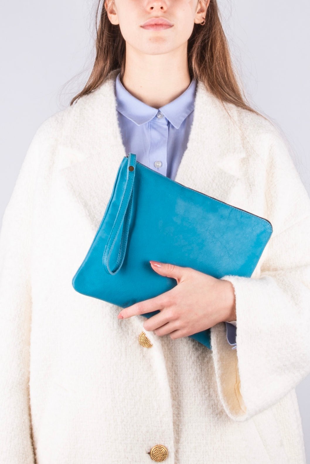 Pia Large long beach edera - borsellino in pelle verde - Marta Ray