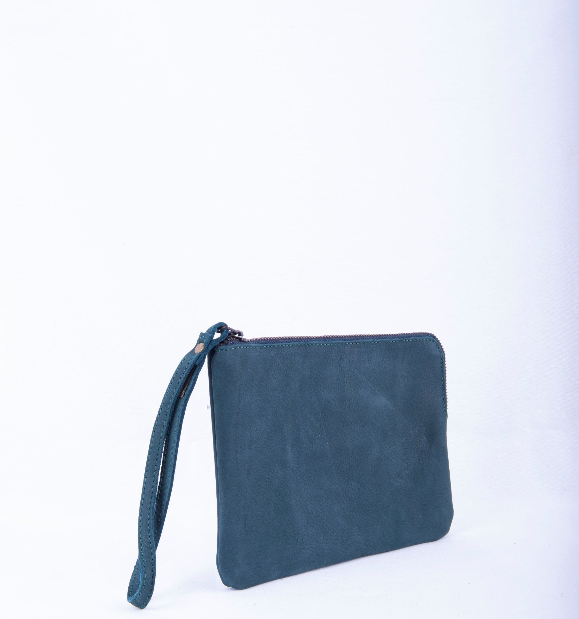 Pia large long beach ottanio - borsellino in pelle verde - Marta Ray