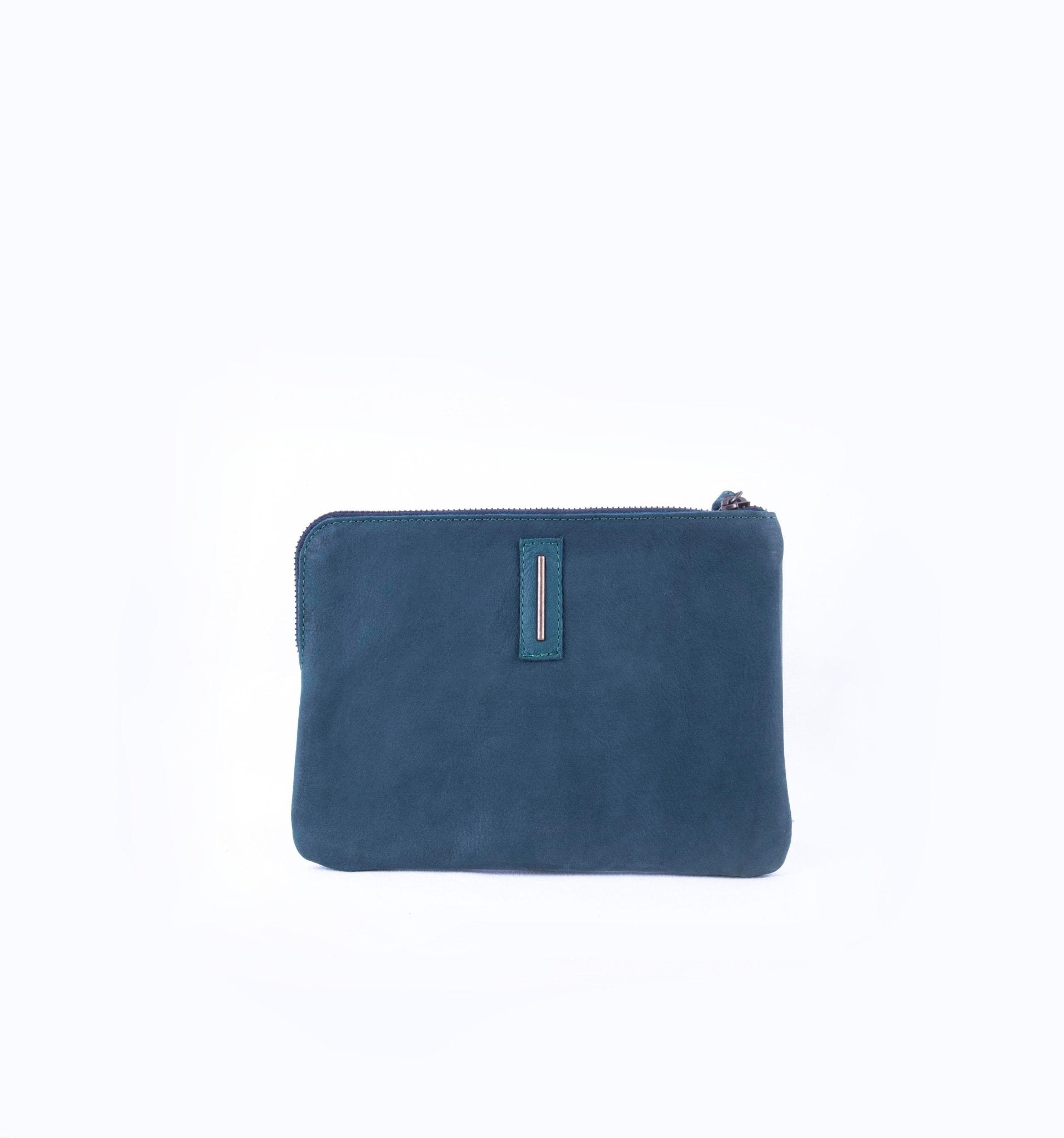 Pia large long beach ottanio - borsellino in pelle verde - Marta Ray