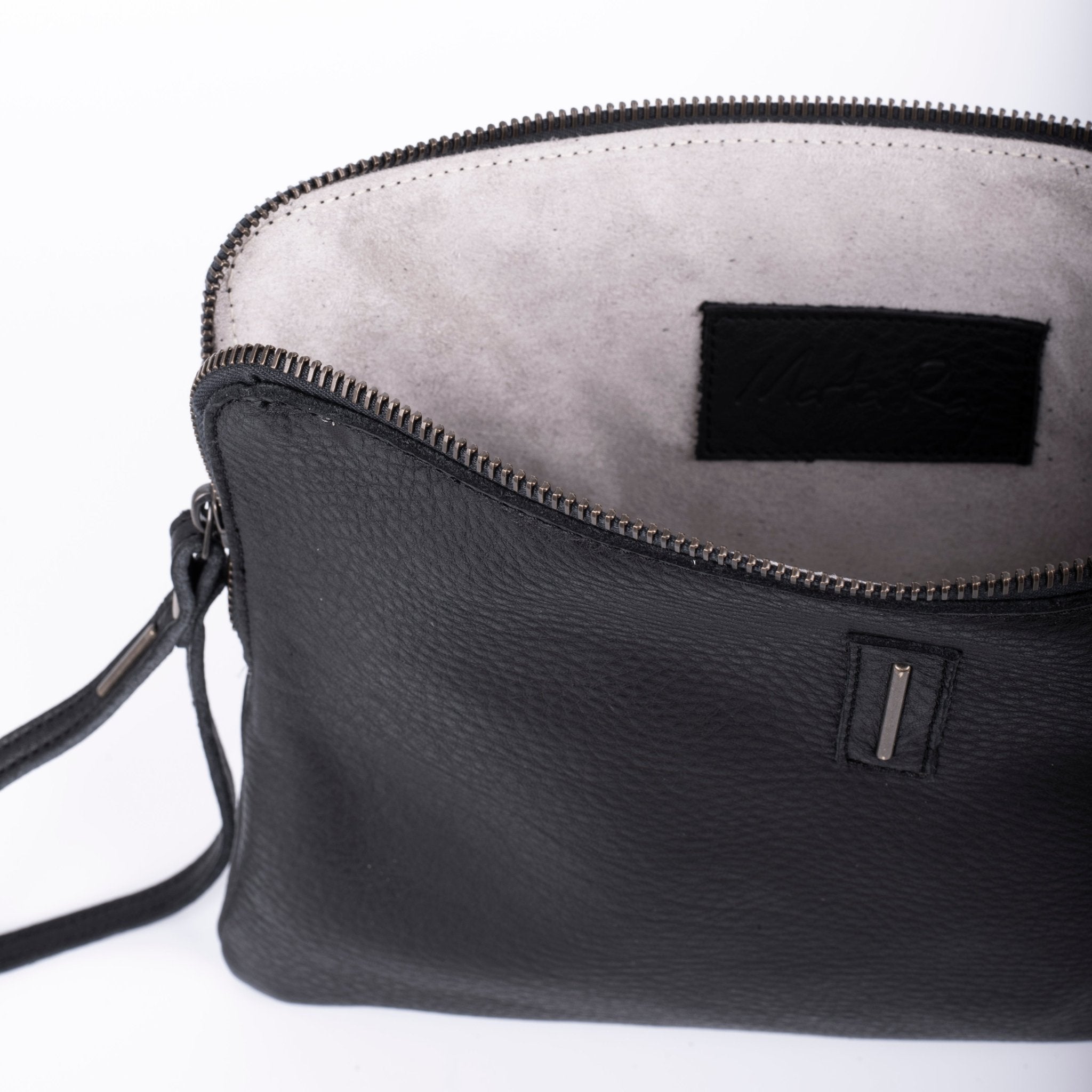 Pia Large martellato nero - borsellino in pelle nera - Marta Ray