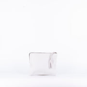 Pia Large mousse greige - borsellino in pelle bianco - Marta Ray
