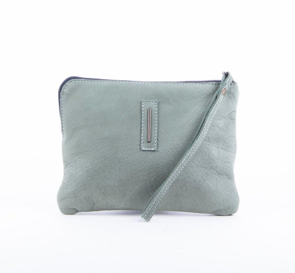 Pia Medium long beach edera - borsa make-up in pelle verde - Marta Ray