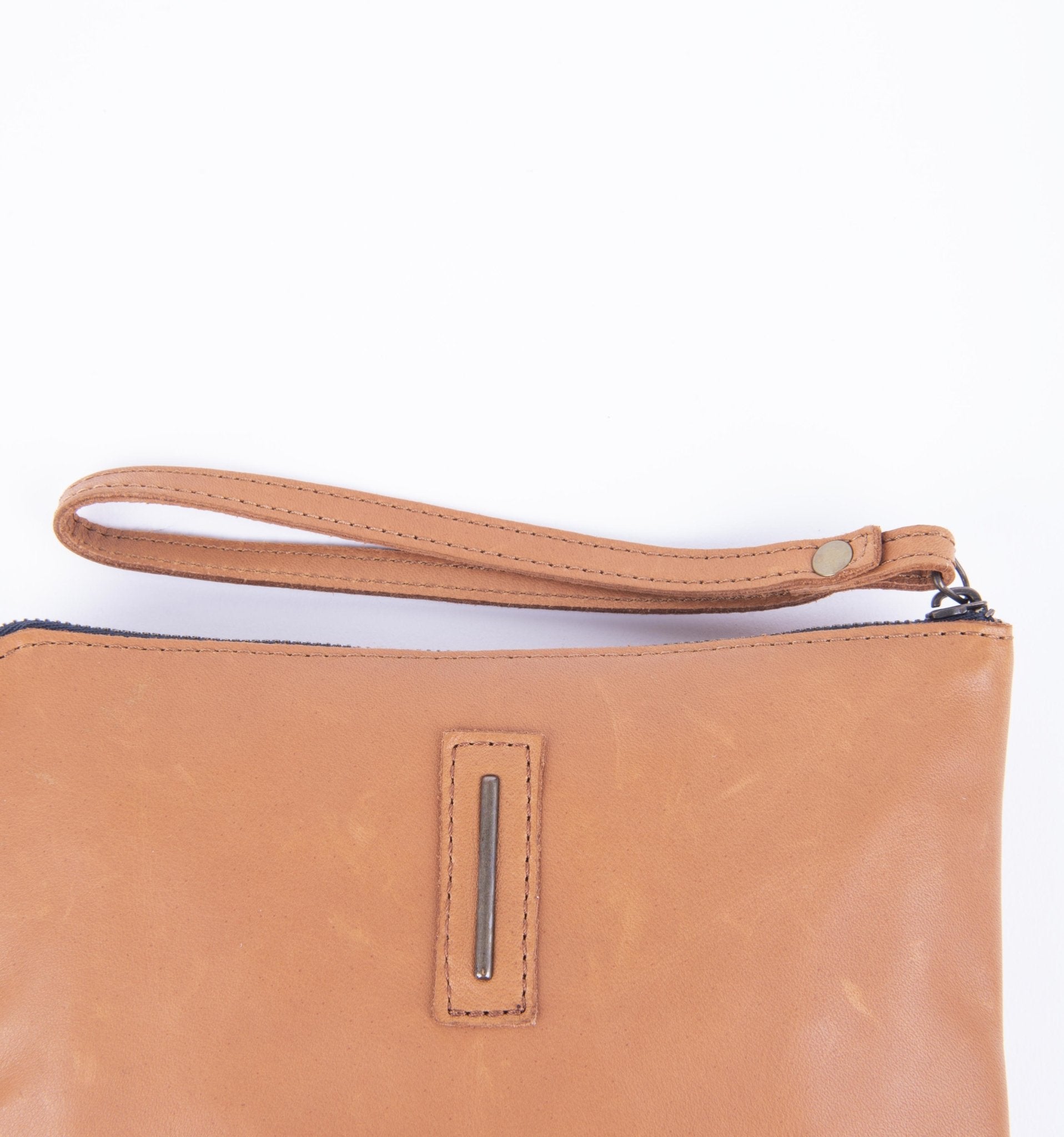 Pia Medium mousse whisky - borsa make-up in pelle marrone - Marta Ray