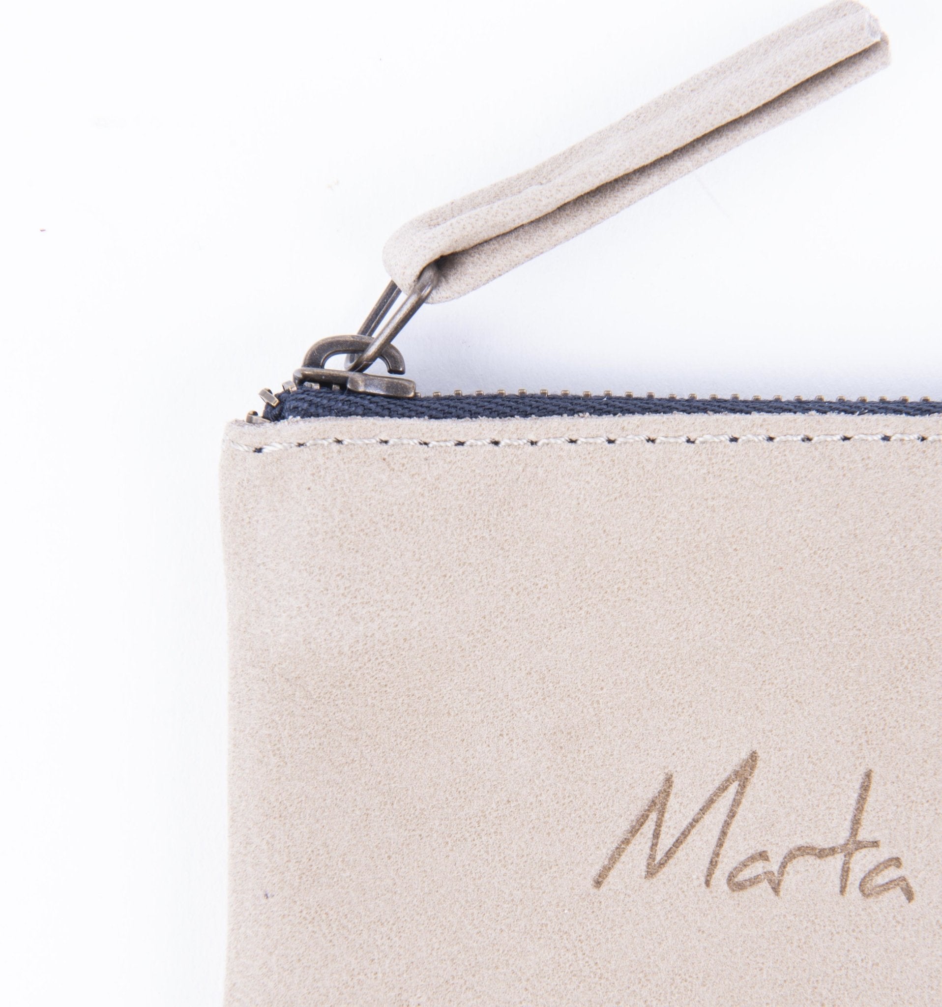 Pia Mini long beach aglio - borsa make-up in pelle bianca - Marta Ray