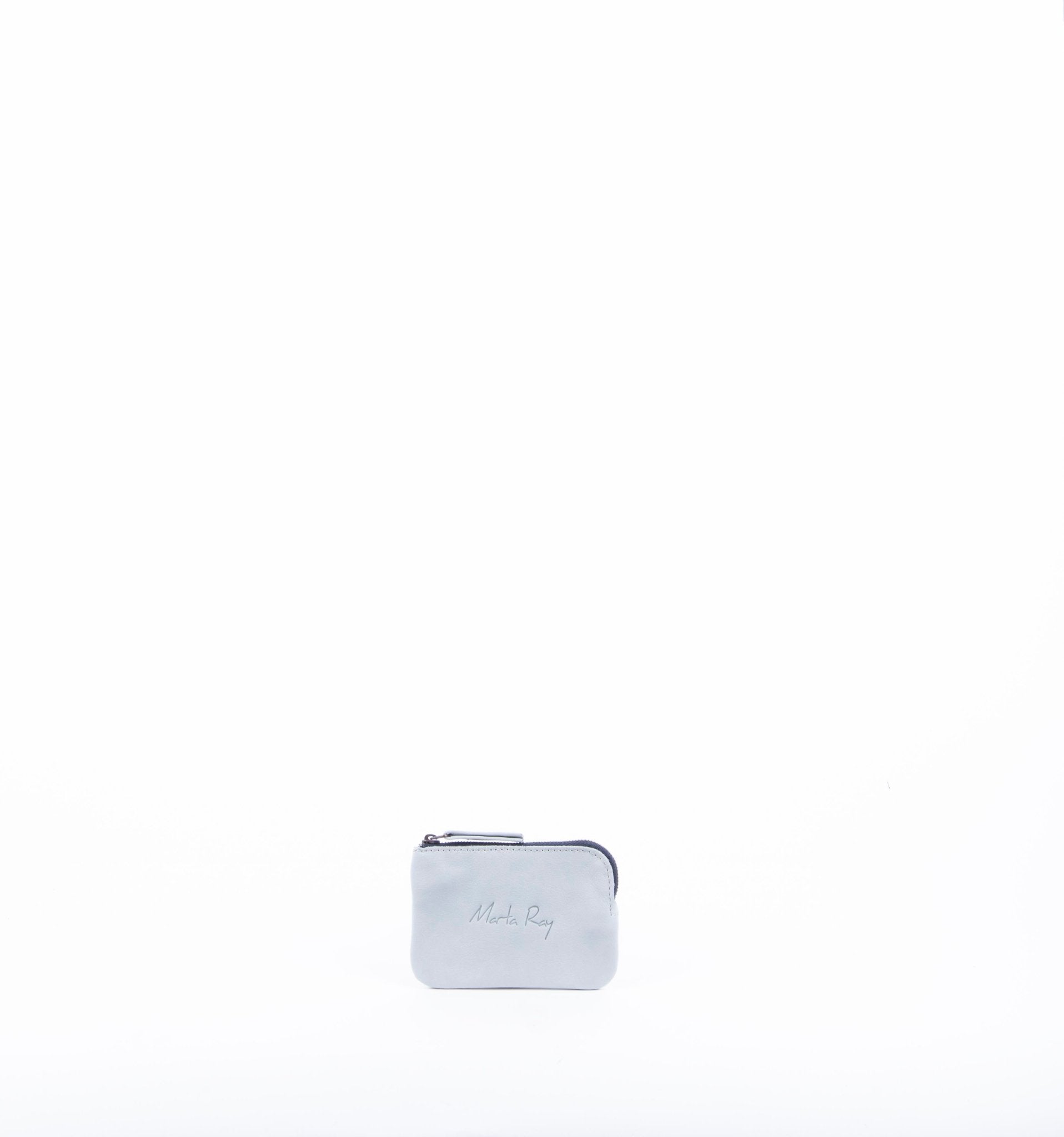 Pia Mini long beach geyser - borsa make-up in pelle grigia - Marta Ray