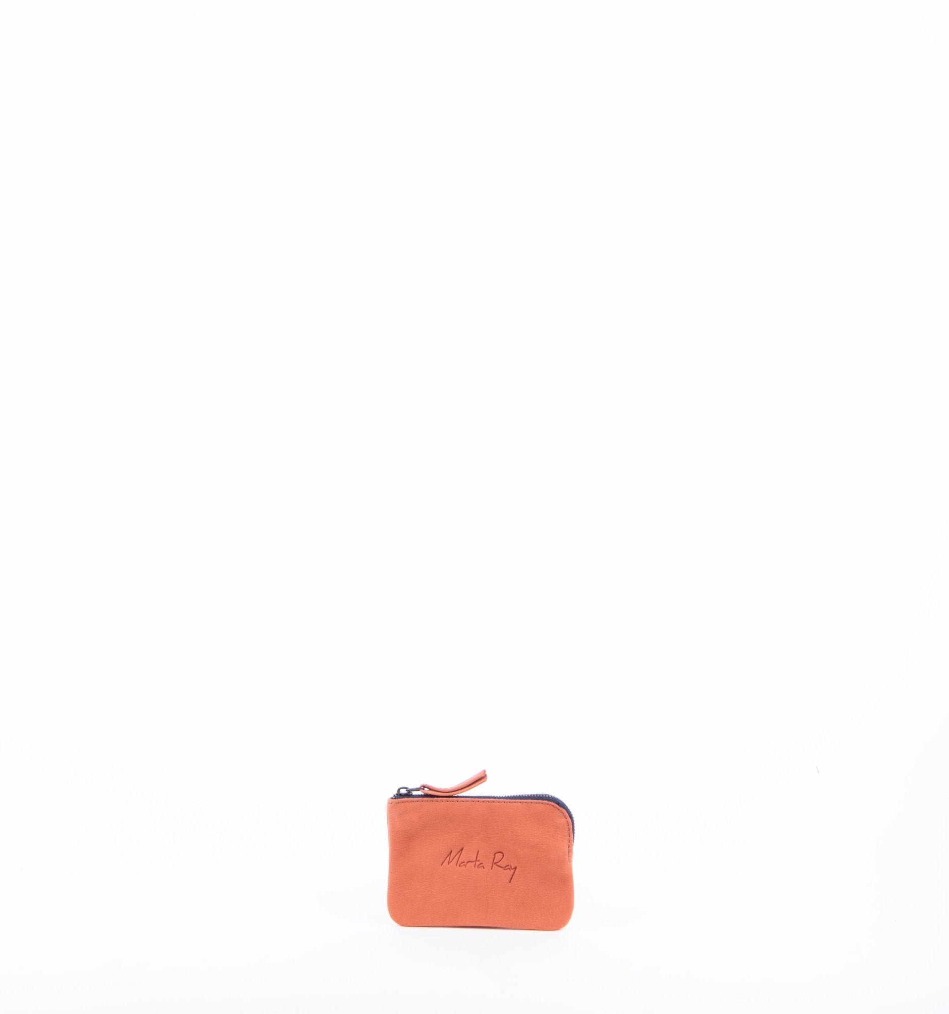 Pia Mini long beach mattone - borsa make-up in pelle marrone - Marta Ray