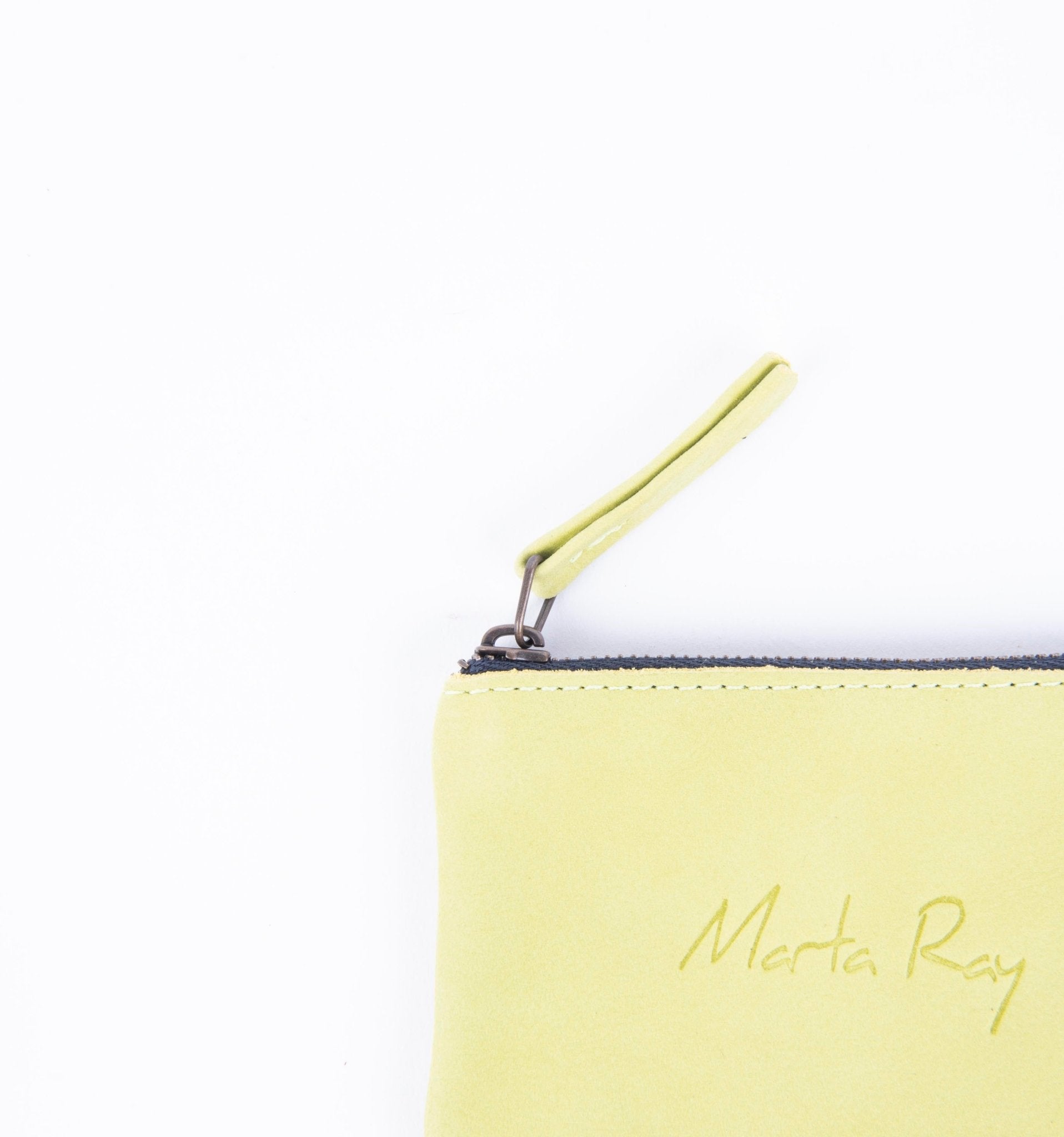 Pia Mini long beach melinda - borsa make-up in pelle gialla - Marta Ray